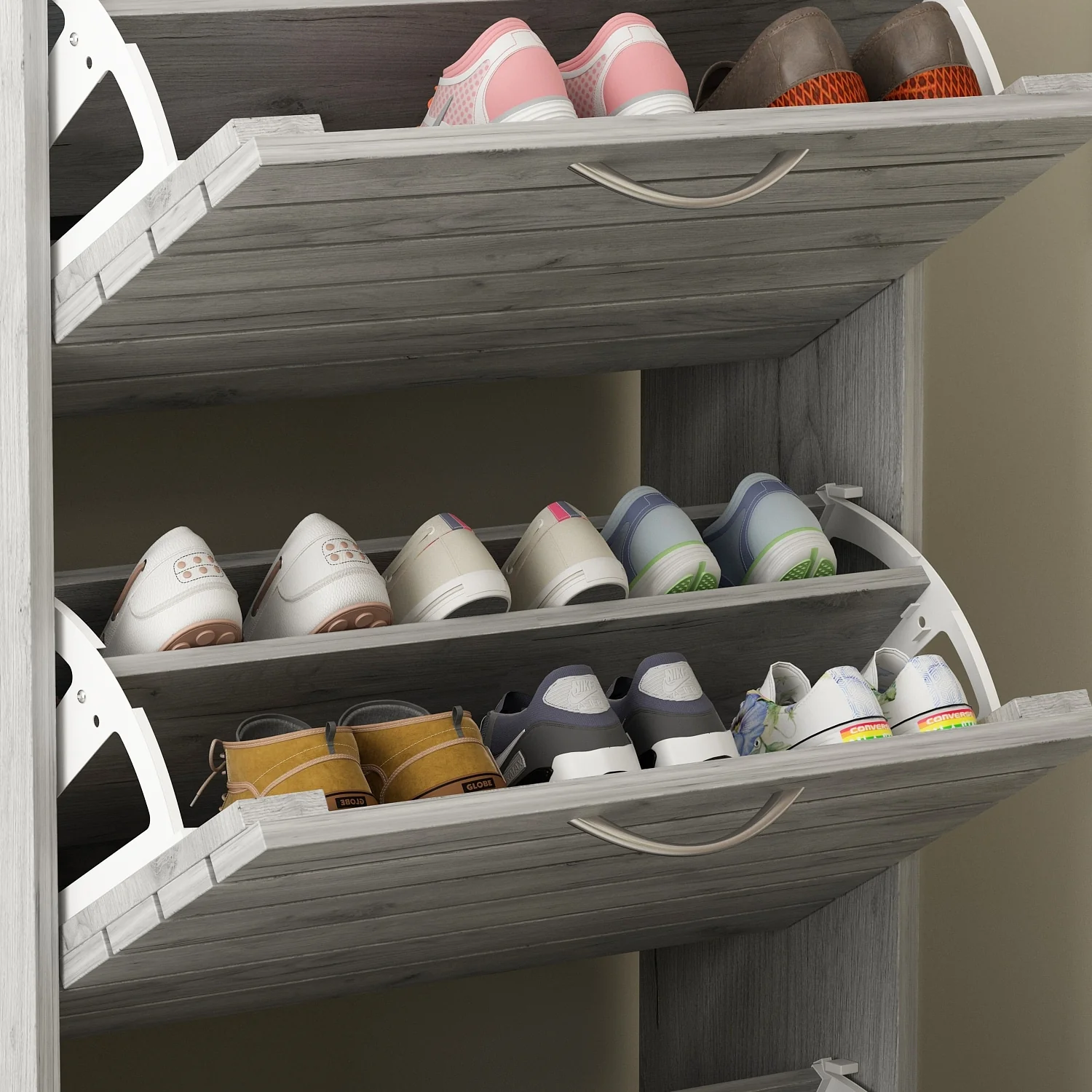 Modern Shoe Storage Cabinet for Entryway and Hallway, Space-Saving Shoe Organizer - Image 13