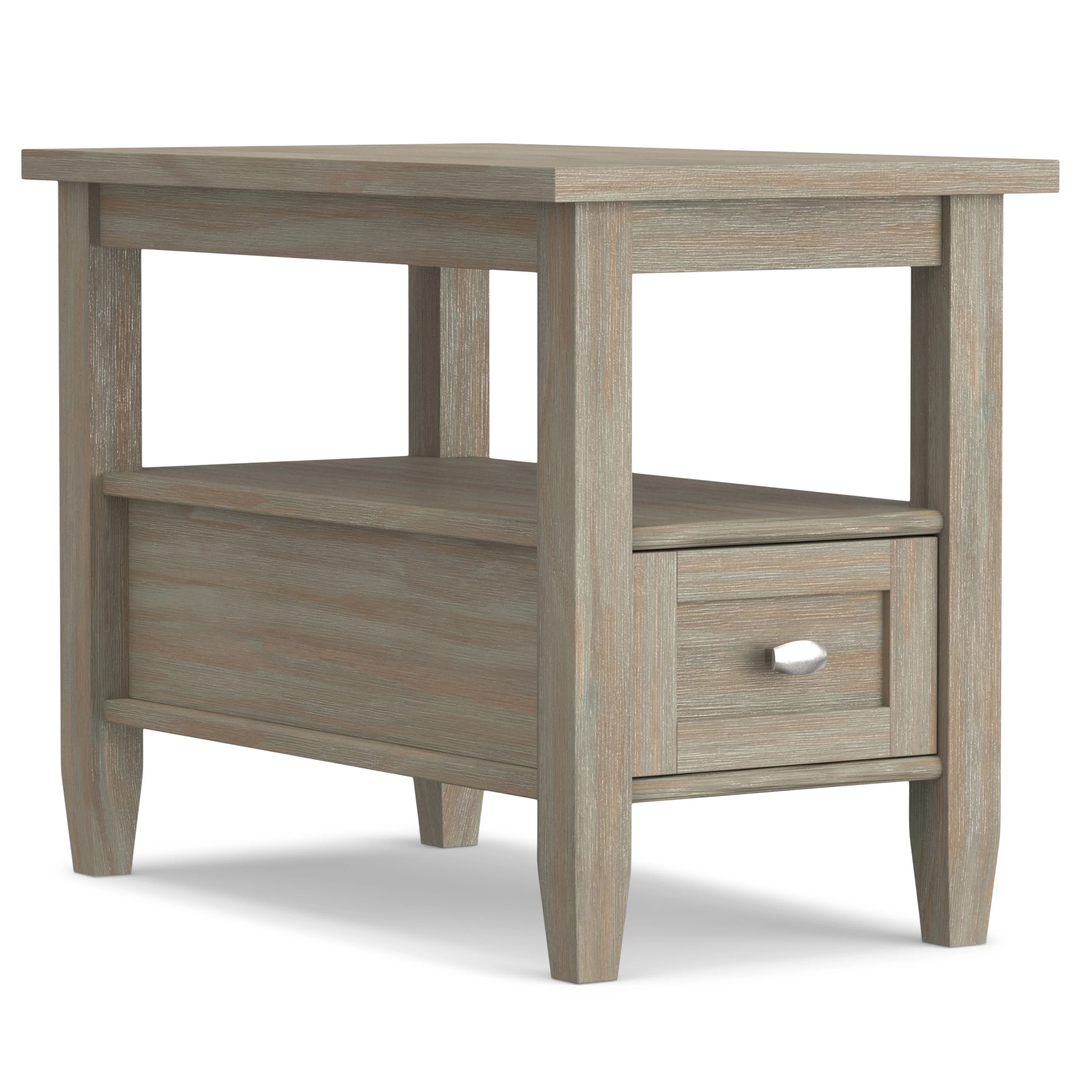 14" Wide Solid Wood Narrow Side Table, Rectangle Transitional Style Accent Table - Image 42