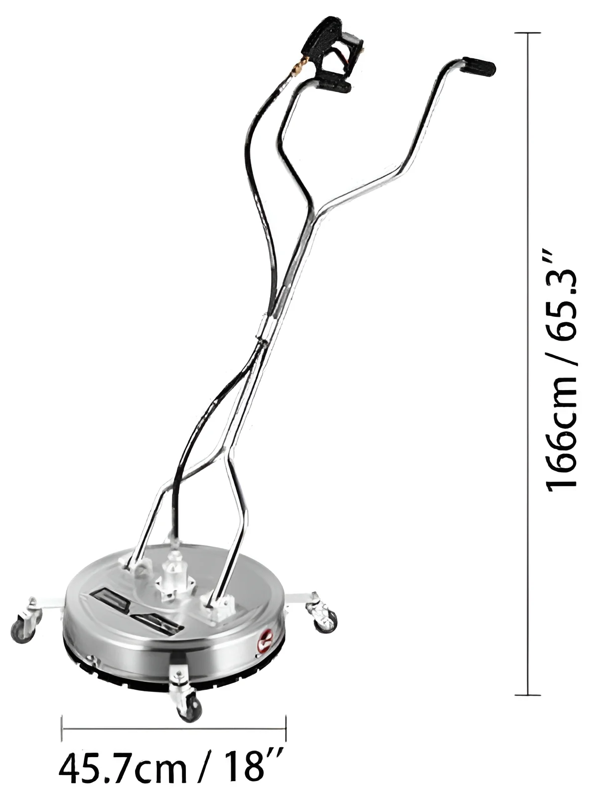 VEVOR 21" Surface Cleaner Pressure Flat Surface Cleaning 4000 PSI Max Working Pressure Flat Surface Cleaner Stainless Steel Rotating Surface Cleaner with 3 Nozzle Front Spray Bar - Image 11