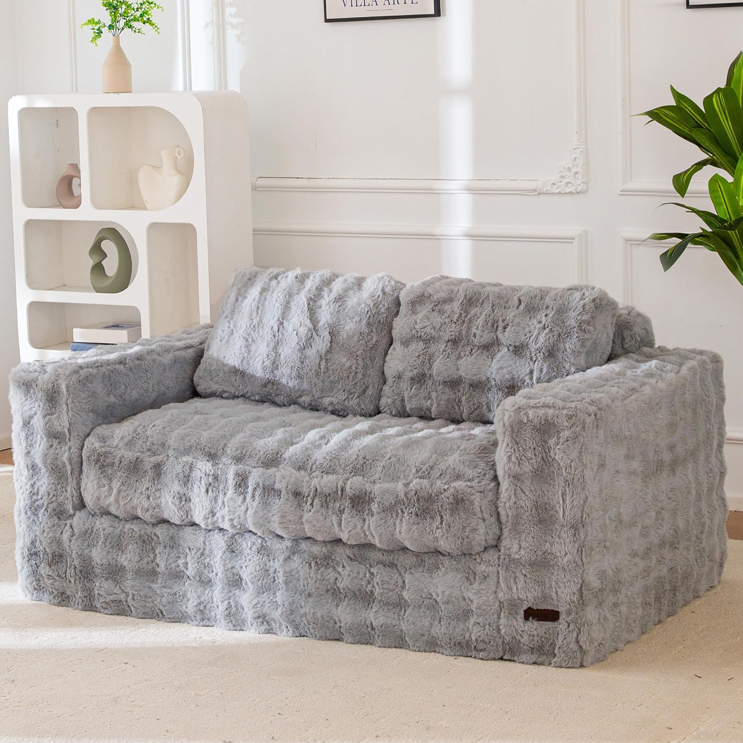 Loveseat Sofa Couch, Upholstered Bean Bag Chair Cloud Seat - Image 2