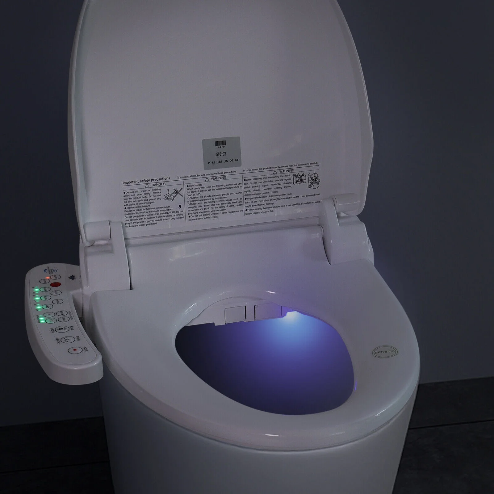 PULUOMIS Elongated Electronic Bidet Toilet Seat White with Heated Seat and Self-Cleaning Nozzle - Image 19