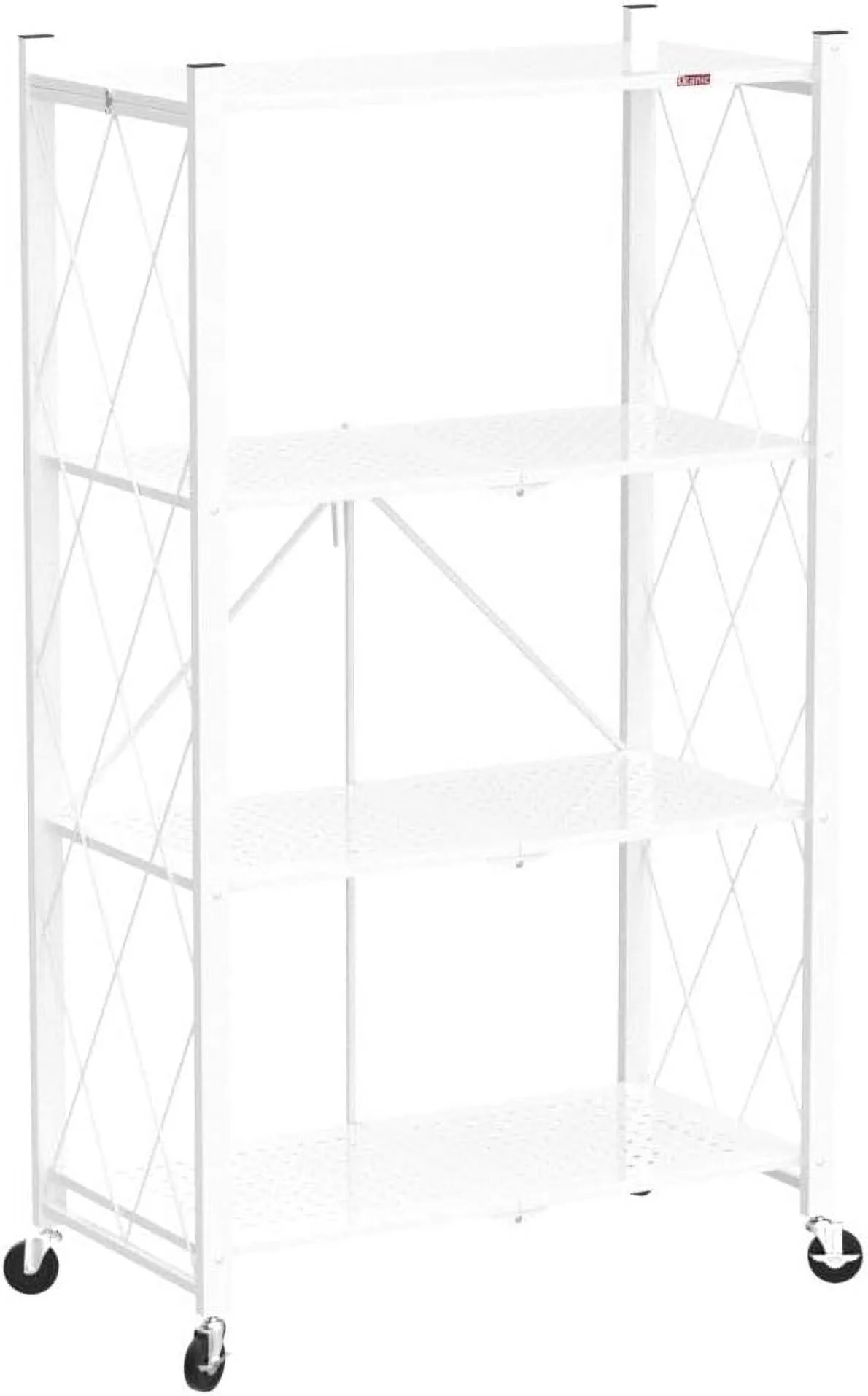 4 Tier Foldable Storage Shelves with Wheels, Large Capacity Shelving Unit, Freestanding Metal Wire Shelf Rack, No Assembly Organizer Rack for Garage Kitchen, Basement, Pantry(Black) - Image 15