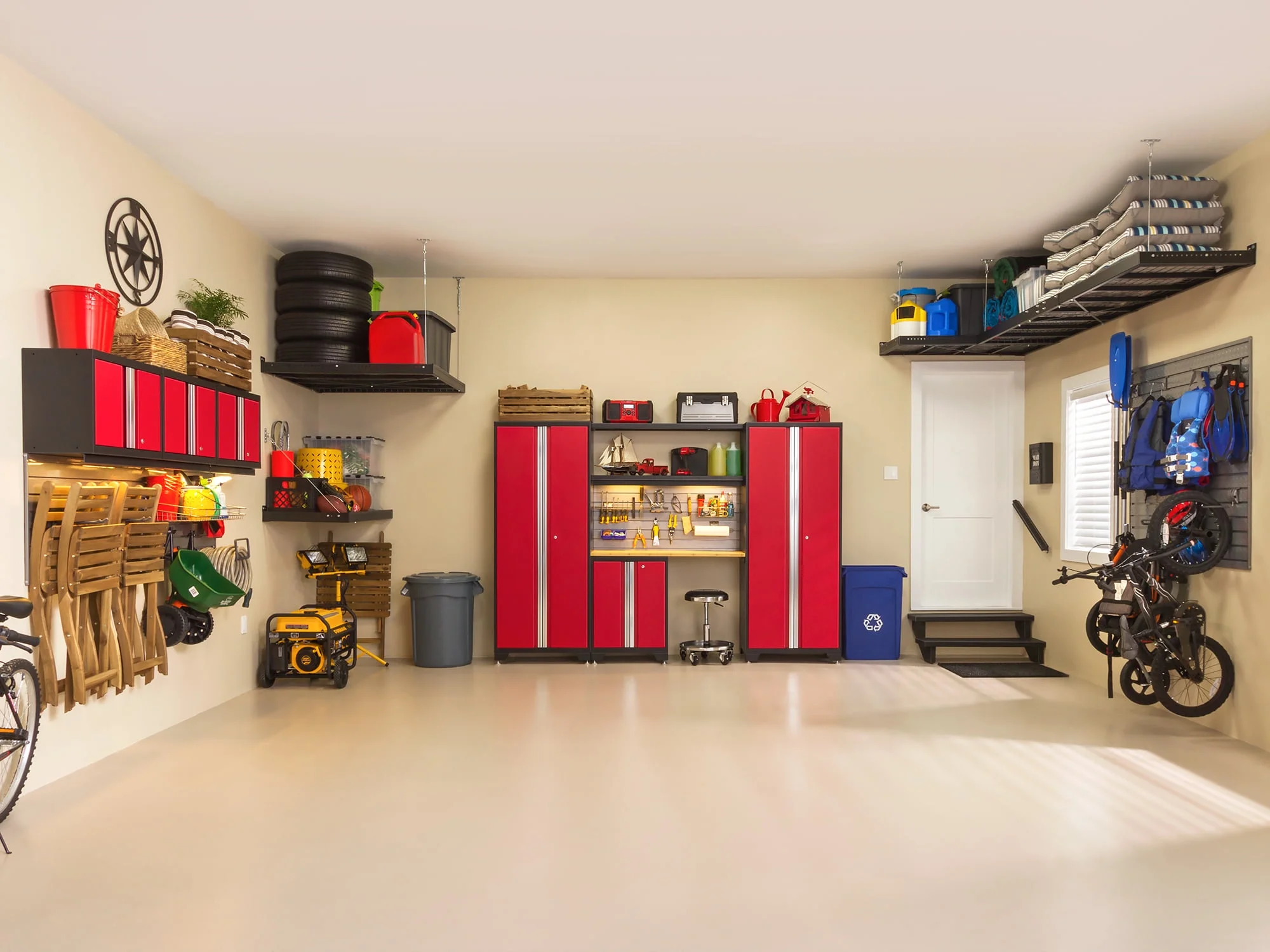 NewAge Products Bold Series Gray 10 Piece Cabinet Set, Heavy Duty 24-Gauge Steel Garage Storage System, Slatwall Included - Image 60