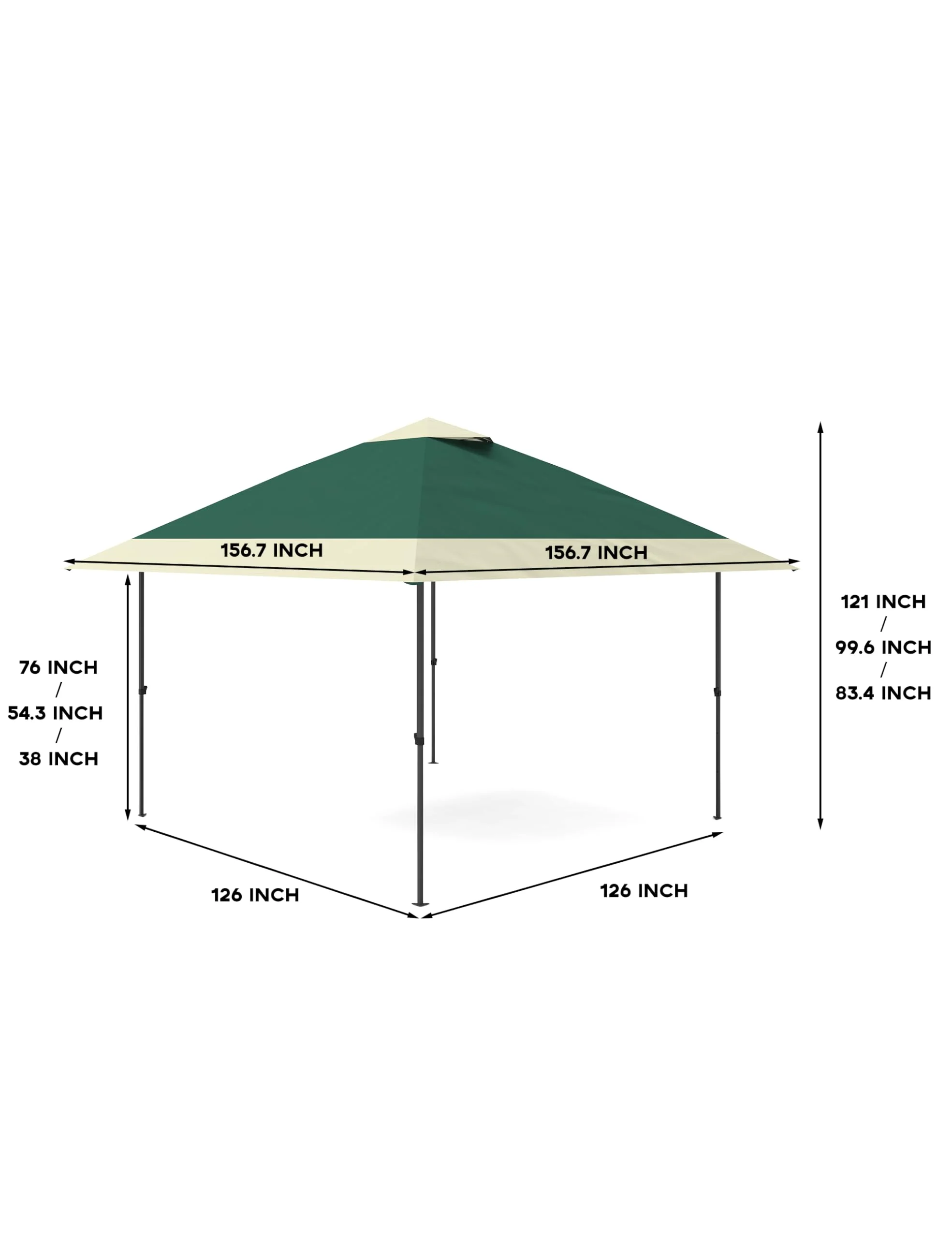 AOILE 13x13FT Pop-Up Patio Gazebo, Outdoor Canopy Tent with Mesh Walls, Double Roof & Carry Bag - Image 15