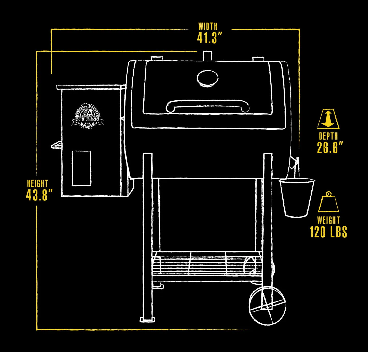 Wood Fired Pellet Grill with Flame Broiler, 700 Sq. In. Cooking Space - Image 8