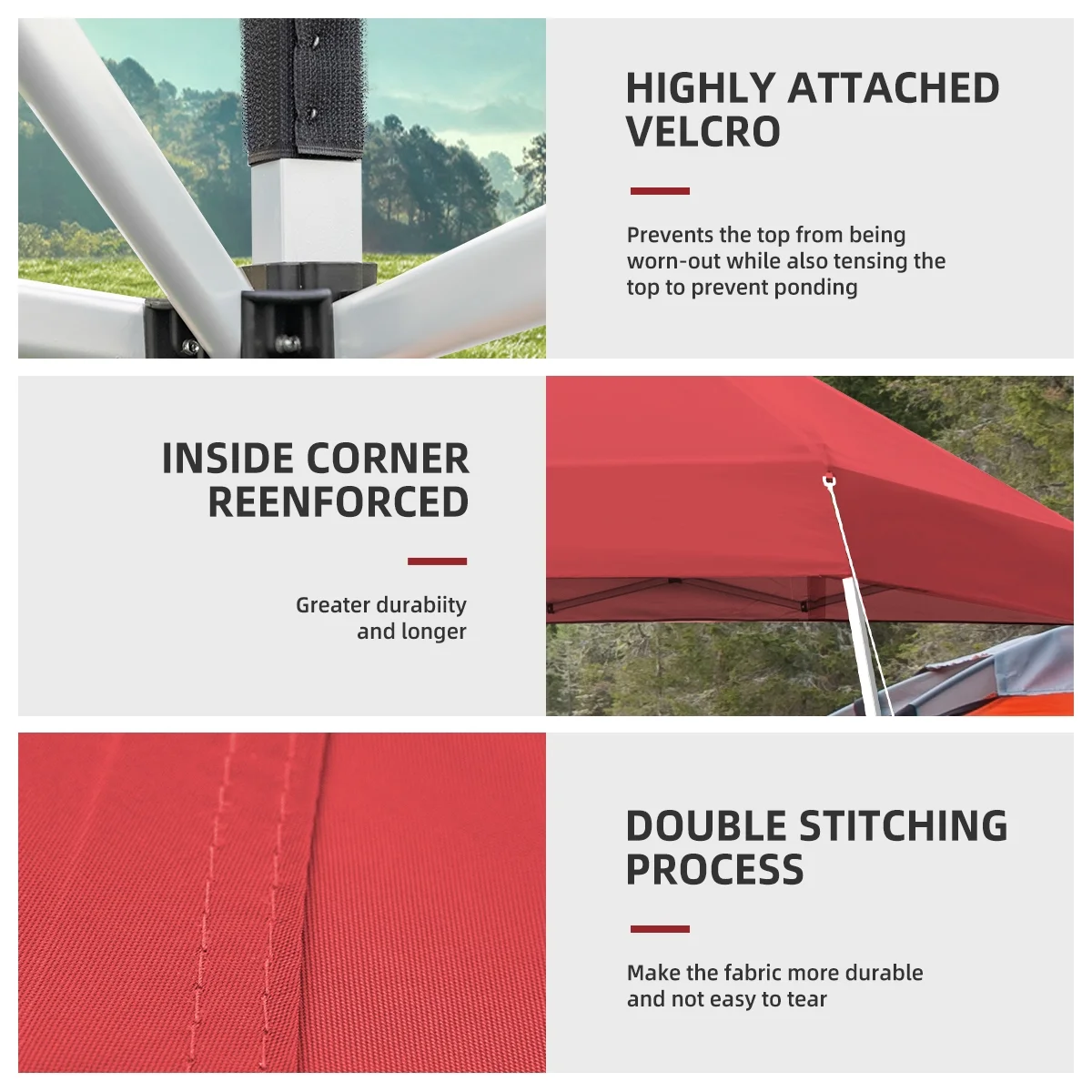 10x10 Pop Up Canopy Tent With Durable Silver Coated Cover And Adjustable Slant Legs, Easy Setup Outdoor Patio Instant Sun Shelter - Blue, Included 1 x Storage Carry Bag, 4 x Guylines, 8 x Stakes - Image 37
