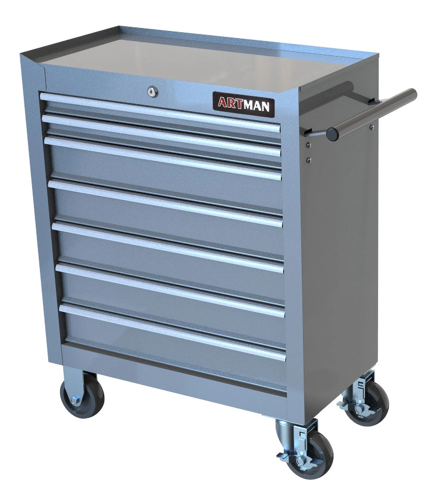 7-Drawer Metal Rolling Tool Chest with Wheels, Tool Storage Cabinet with Locking System, Toolbox with Wheels for Garage, Warehouse, Workshop, Repair Shop, Red - Image 20