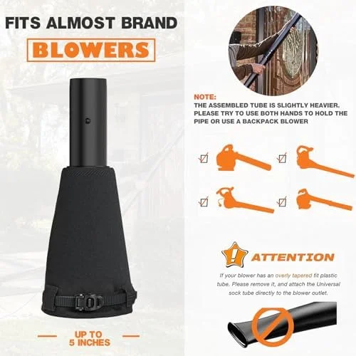 Universal Leaf Blower Gutter Cleaning Attachment, Gutter Cleaning Kit for Leaf Blowers Clean Gutters from The Ground Leaf Remover - Image 2