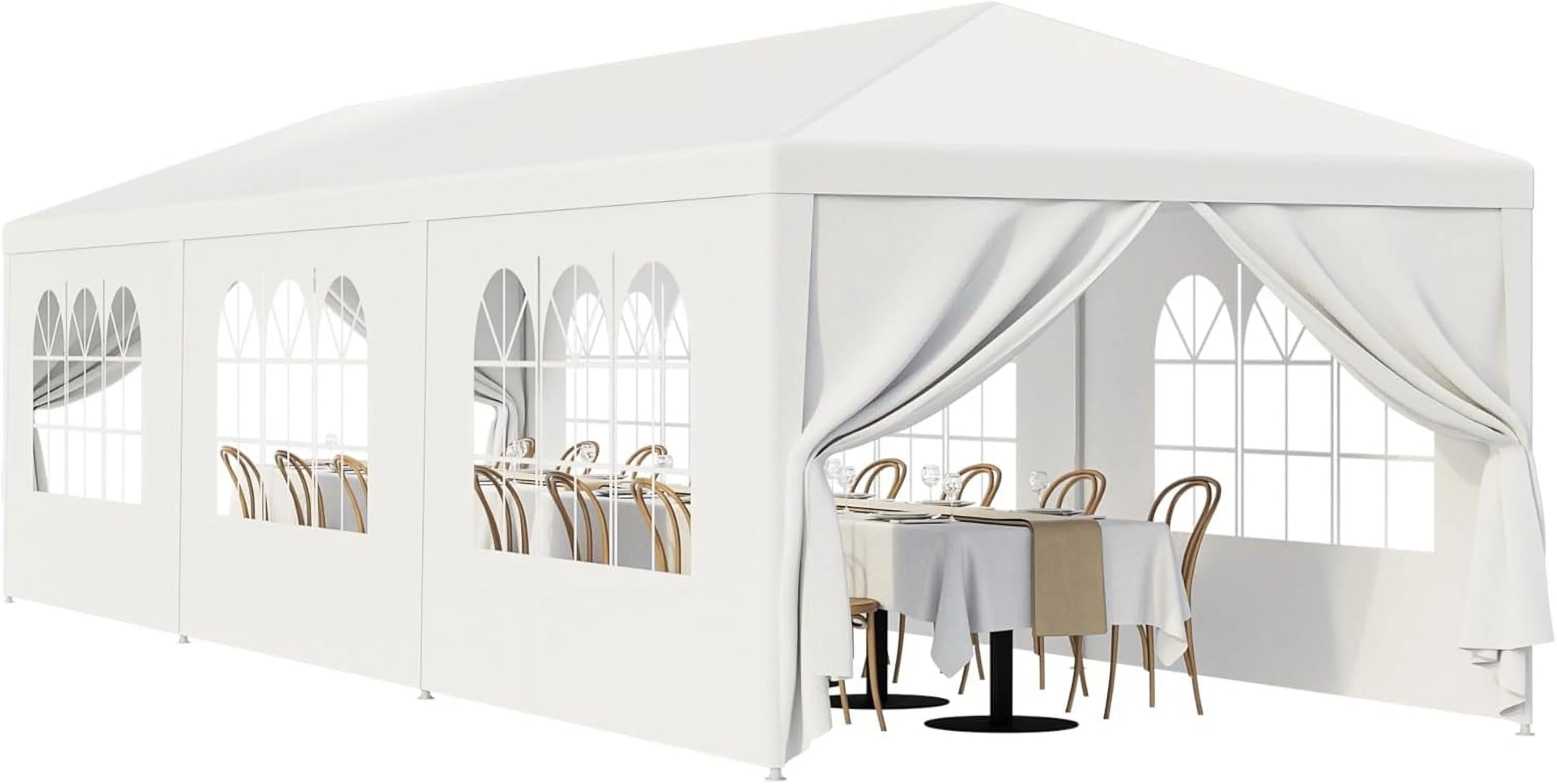 SLSRFD 10'x30' Outdoor Canopy Tent Patio Camping Gazebo Shelter Pavilion Cater Party Wedding BBQ Events Tent w/Removable Sidewalls - Image 7