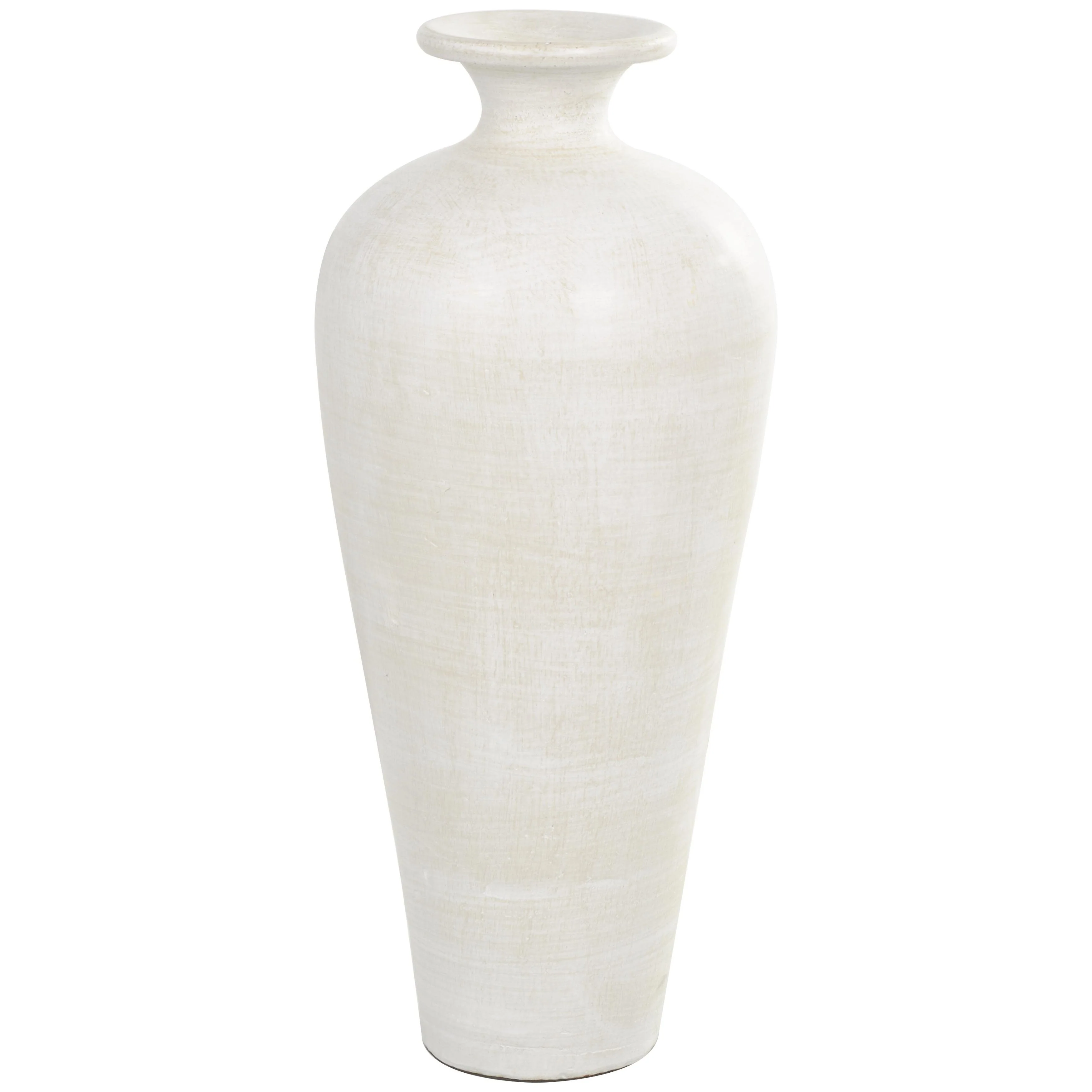 Tall Ceramic Amphora Floor Vase, White Decorative Vase for Home Decor - Image 2