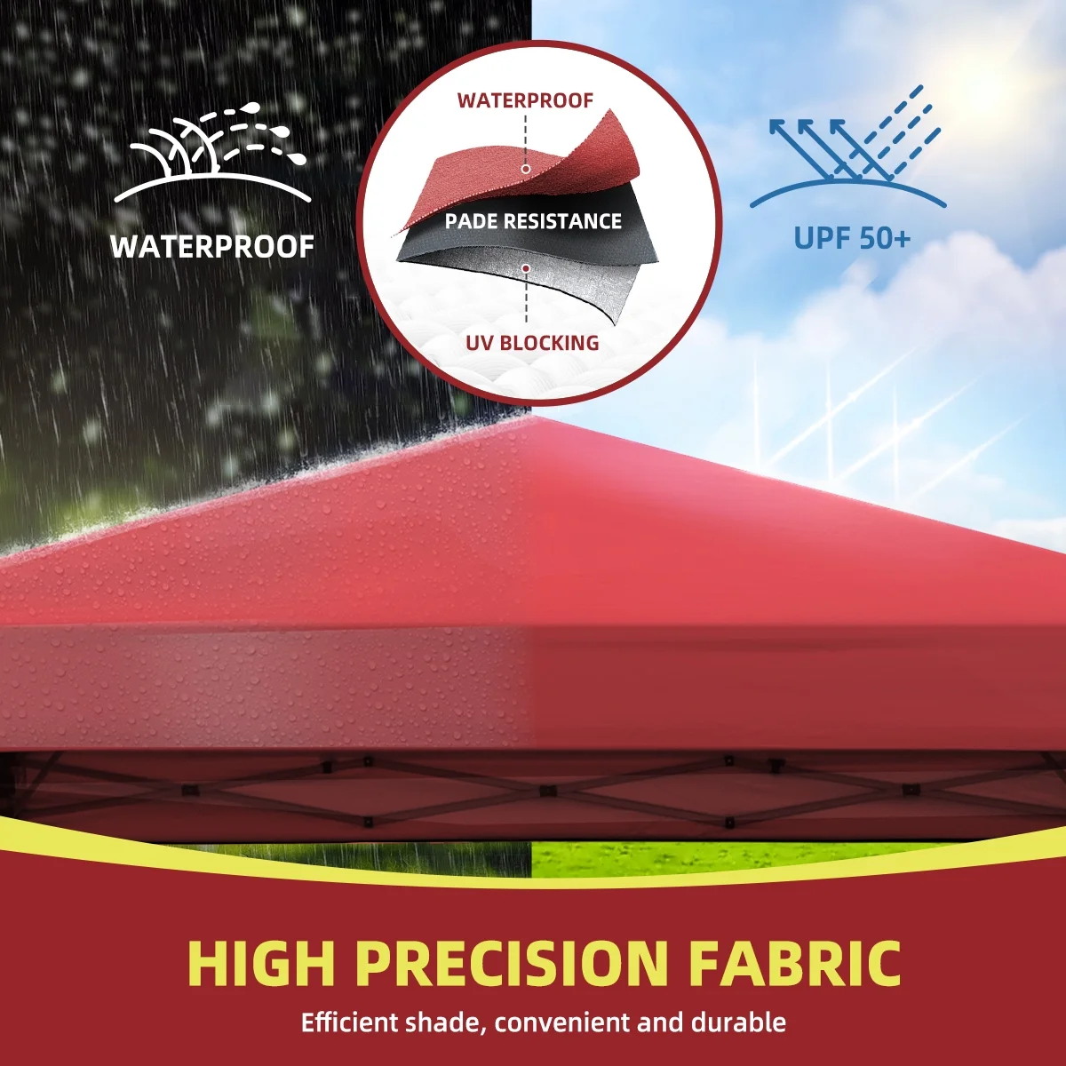 10x10 Pop Up Canopy Tent With Durable Silver Coated Cover And Adjustable Slant Legs, Easy Setup Outdoor Patio Instant Sun Shelter - Blue, Included 1 x Storage Carry Bag, 4 x Guylines, 8 x Stakes - Image 36
