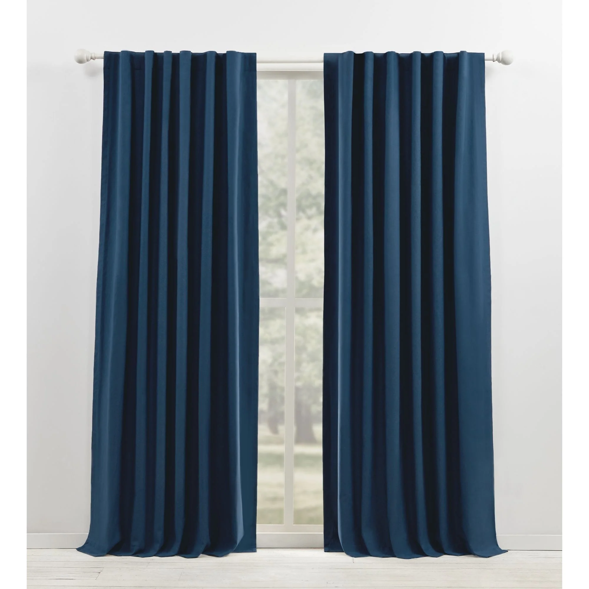 Blackout Single Curtain Panel, Back Tab and Rod Pocket Window Curtain - Image 14