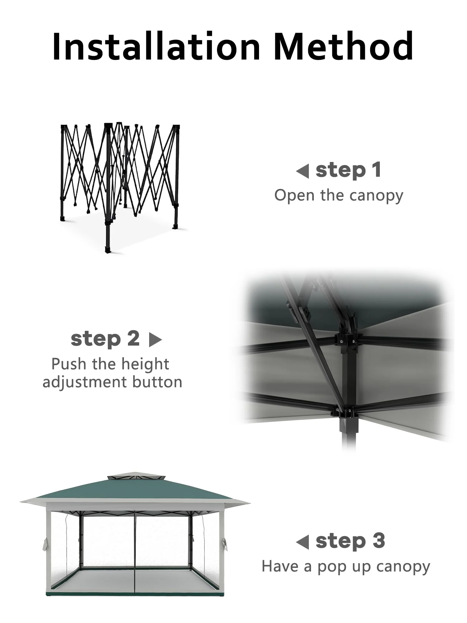 Accreate 13' X 13' Outdoor Patio Gazebo,Outdoor Canopy Tent with Mosquito Netting,Backyard Tent for Party, Wedding, Outdoor Dining, Patio, Backyard - Image 25