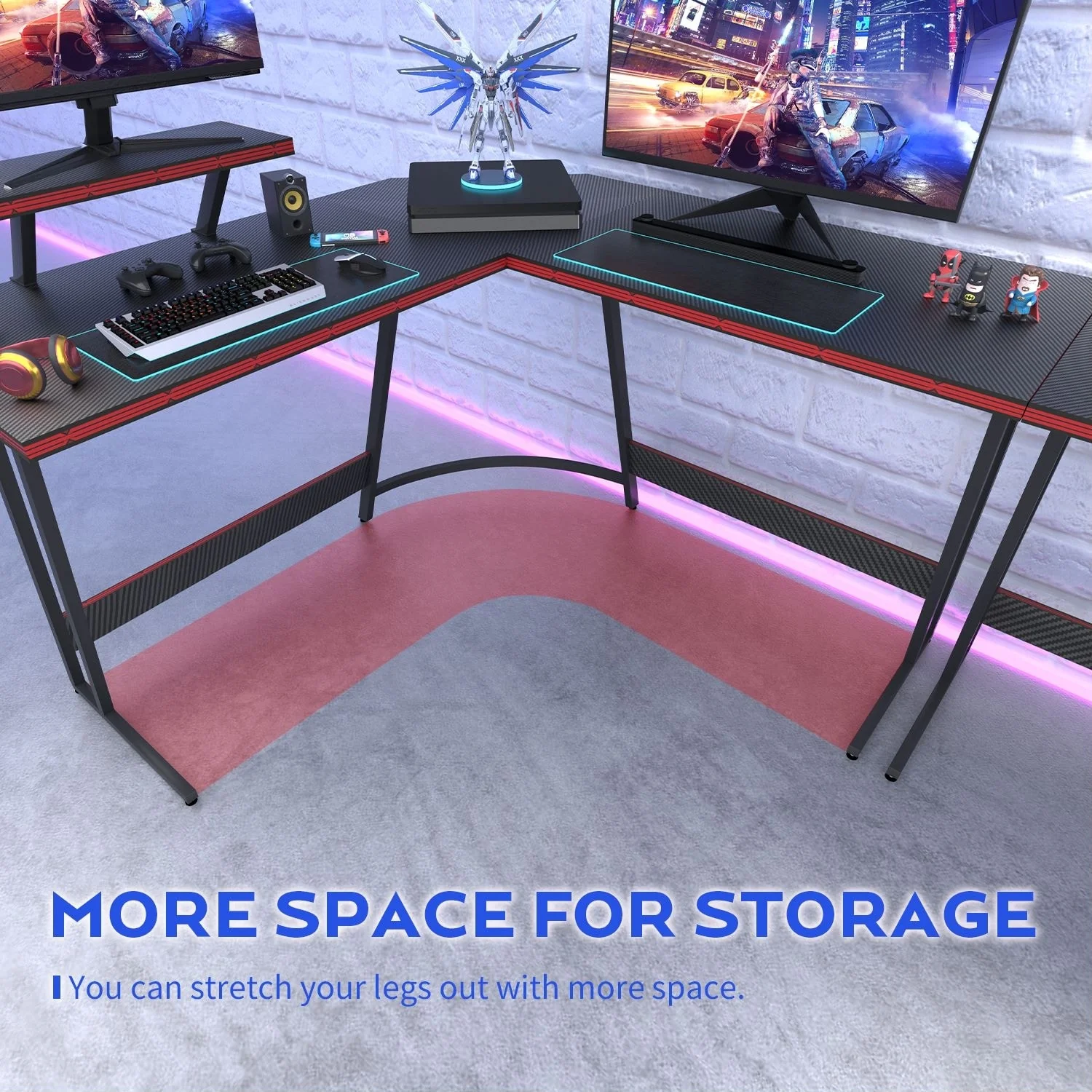L-Shaped Gaming Desk, Computer Corner Desk and Office Writing Desk for Home - Image 26