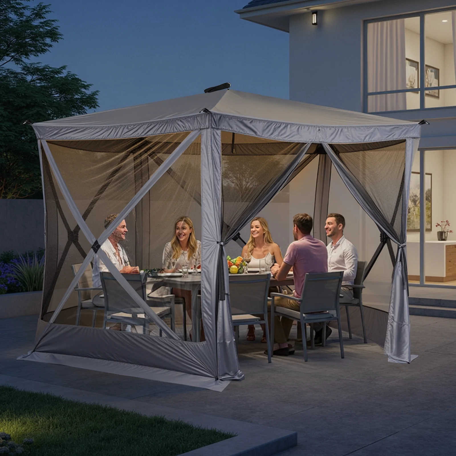 UBesGoo 10 x 10 Ez Pop Up Gazebo Canopy Tent with Mosquito Netting for Patio, Camping and Picnic Includes Carry Bag - Image 12