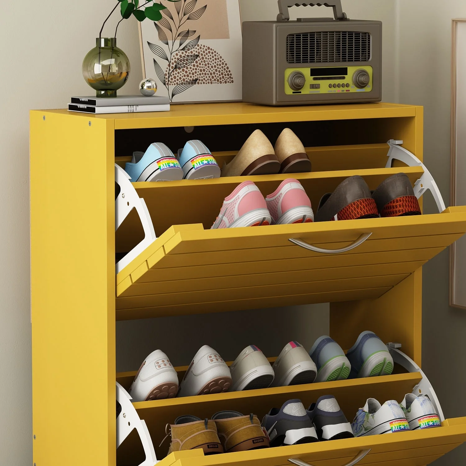 Modern Shoe Storage Cabinet for Entryway and Hallway, Space-Saving Shoe Organizer - Image 17