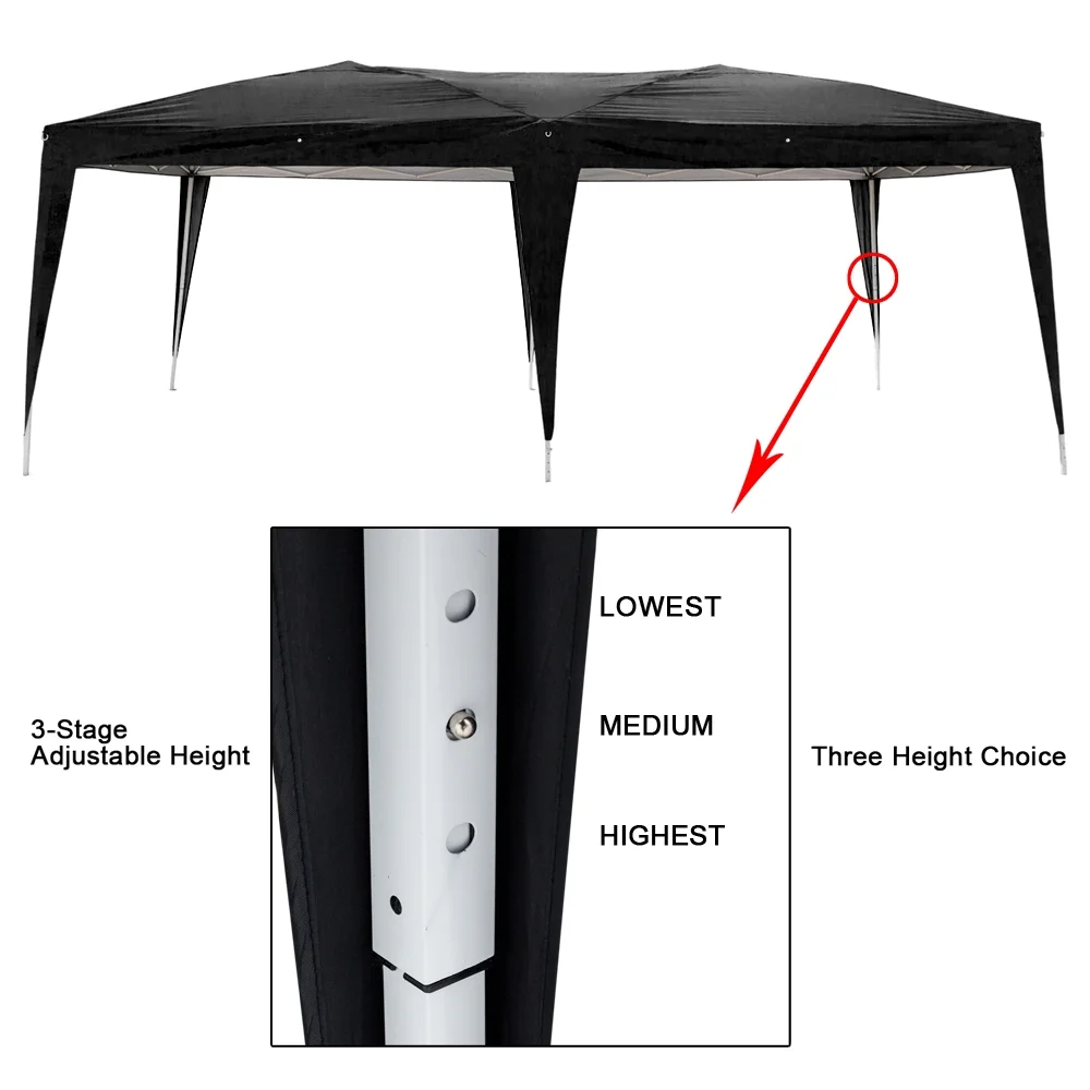 Zimtown 10'x 20' Patio EZ POP UP Party Tent Wedding Gazebo Canopy Marquee 6 Walls - Image 15