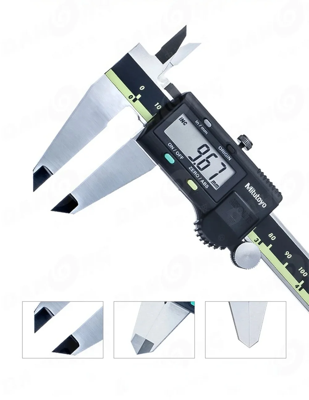 Mitutoyo 500-193-30 Advanced Onsite Sensor AOS Digital Caliper LCD Vernier Caliper Stainless Steel Measuring Tools 500 Series, 0" to 12"/0 to 300mm Measuring Range, 0.0005"/0.01mm Resolution, AOS - Image 10