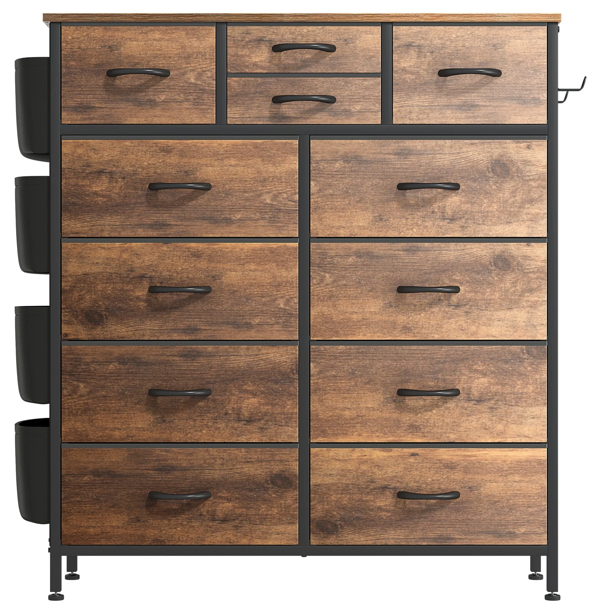 12 Drawer Fabric Dresser, Tall Bedroom Chest of Drawers with Storage - Image 28