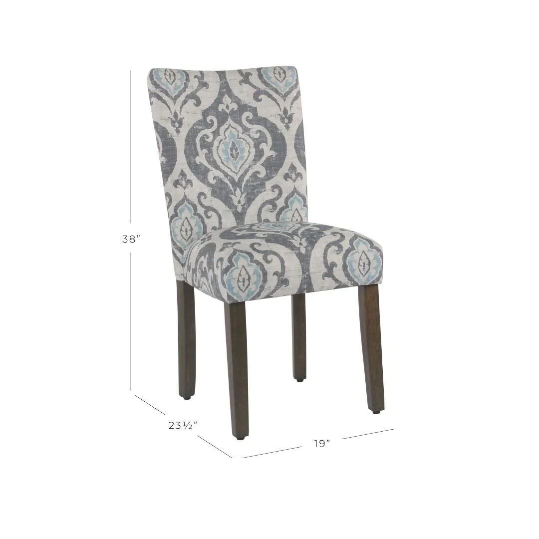 Set of 2 Upholstered Medallion Dining Chairs, Comfortable Parsons Style Chairs for Kitchen and Dining Room - Image 28
