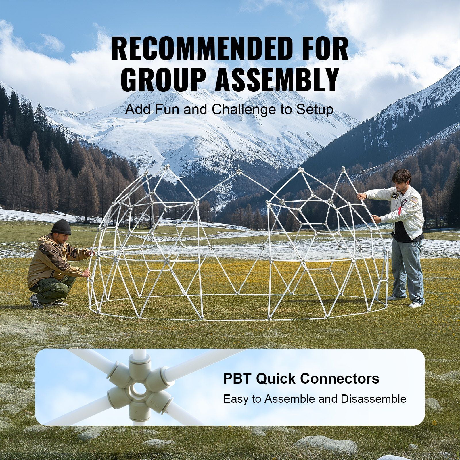 9.5FT Outdoor Bubble Tent -C Transparent Dome Camping Shelter with Zip Door & Windows -C Waterproof Pop-Up Tent for Stargazing, Backyard, Patio & Glamping -C Portable Instant Setup - Image 7