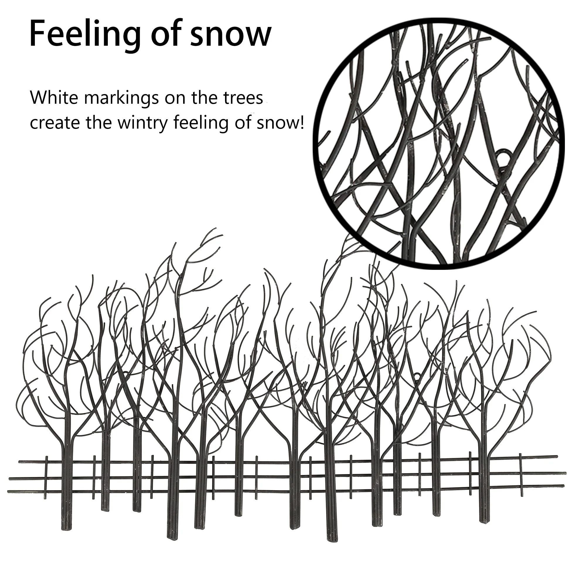 Black Metal Tree Wall Decor, Modern Forest Design Wall Art Sculpture for Living Room, Bedroom and Home Decoration - Image 9