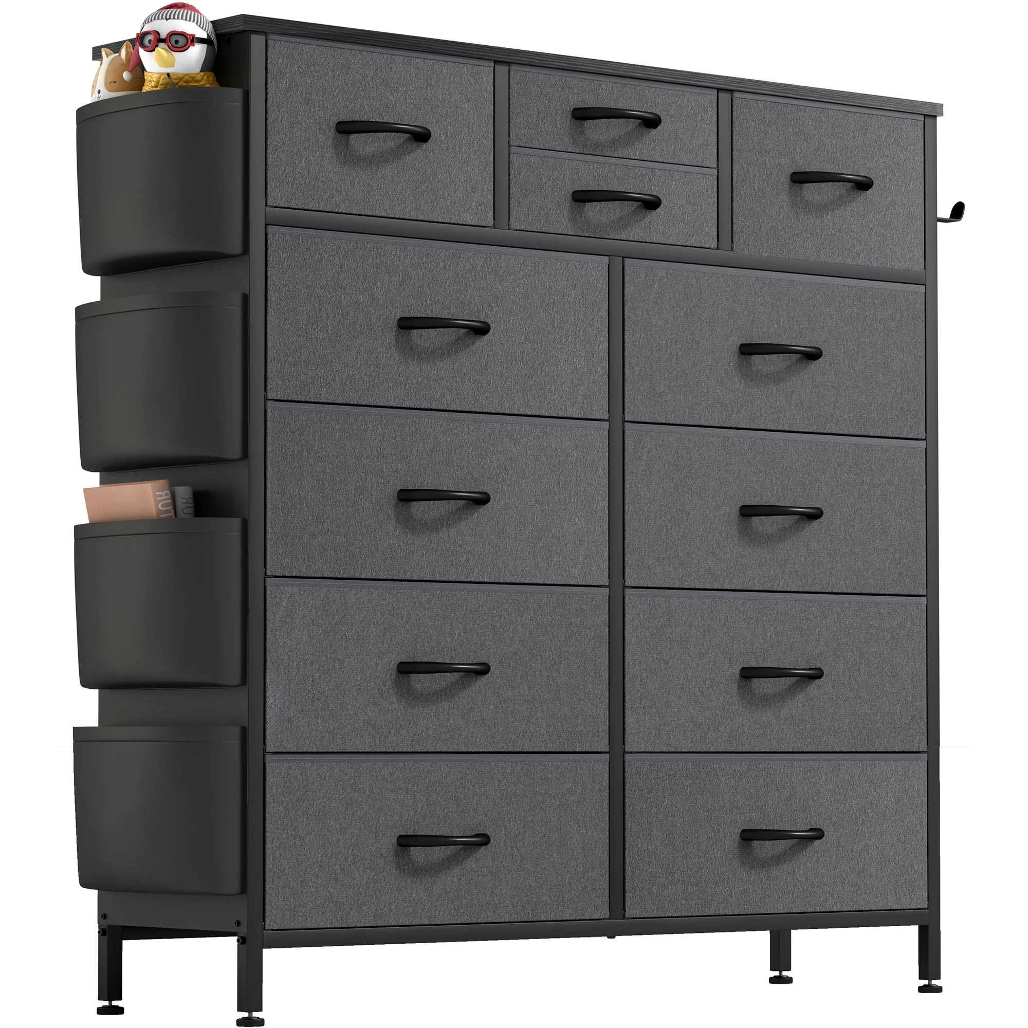 12 Drawer Fabric Dresser, Tall Bedroom Chest of Drawers with Storage - Image 14