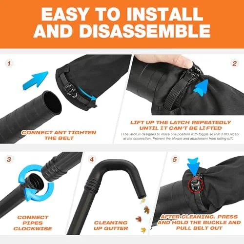 Universal Leaf Blower Gutter Cleaning Attachment, Gutter Cleaning Kit for Leaf Blowers Clean Gutters from The Ground Leaf Remover - Image 5
