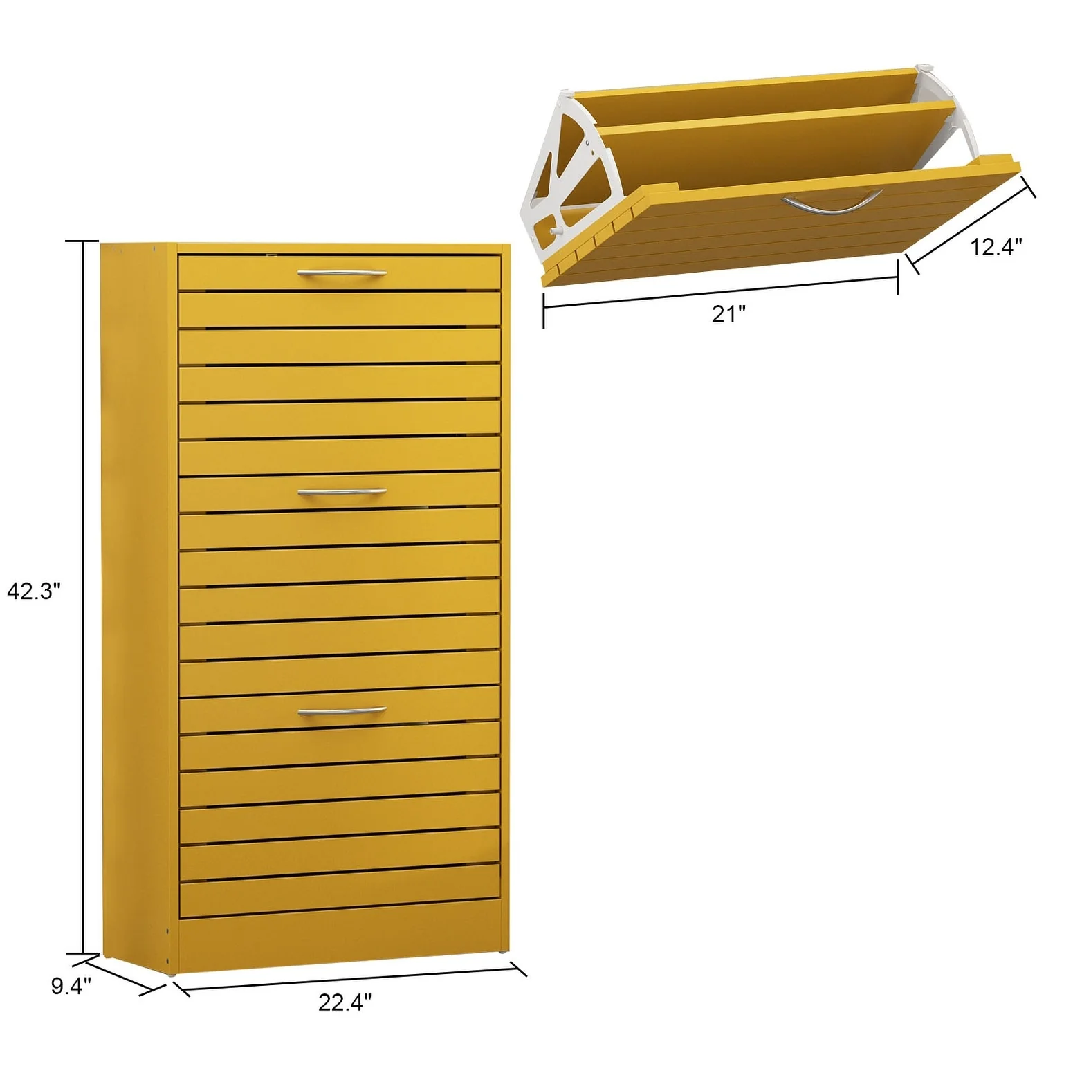 Modern Shoe Storage Cabinet for Entryway and Hallway, Space-Saving Shoe Organizer - Image 19