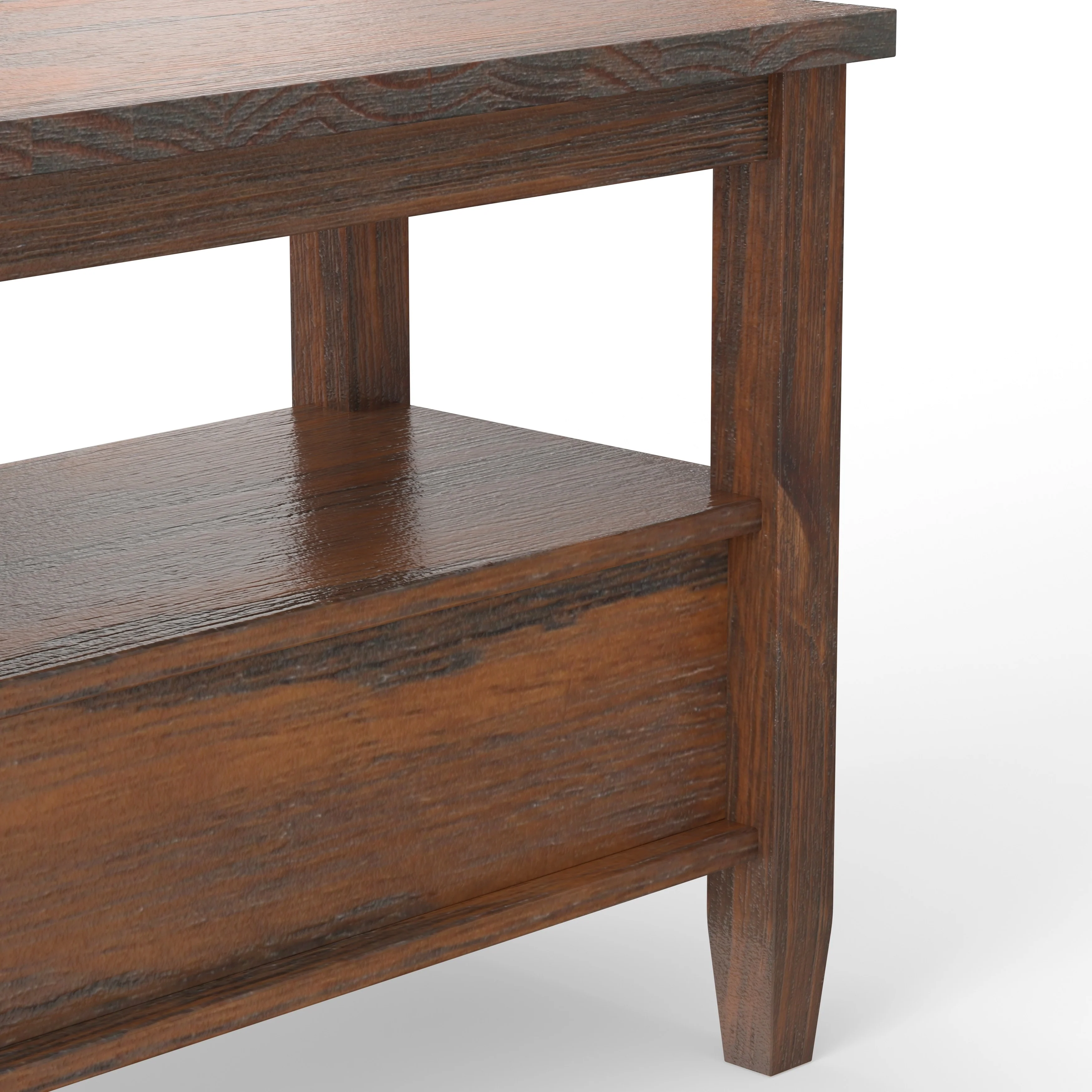 14" Wide Solid Wood Narrow Side Table, Rectangle Transitional Style Accent Table - Image 33