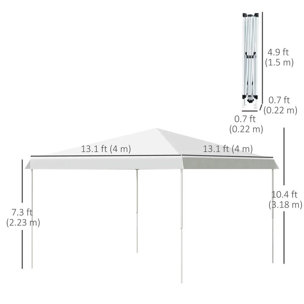 Barara King Outdoor Canopy Tent, Patio Portable Canopy,13' x 13' Pop Up Canopy Tent, Instant Sun Shelter, Tents for Parties,White - Image 11