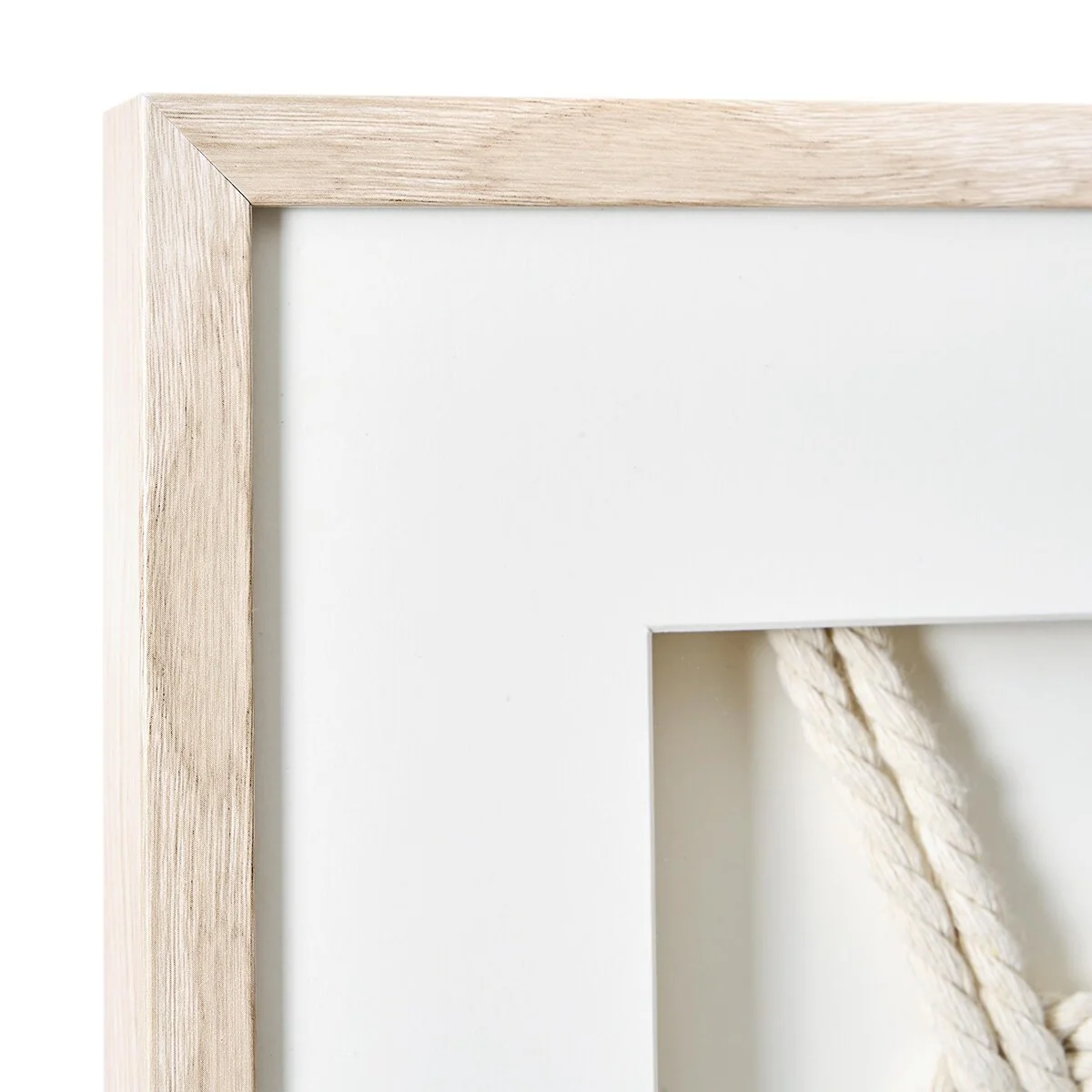 3-Piece Framed Nautical Knots Wall Decor Set, Natural Finish Coastal Wall Art - Image 5
