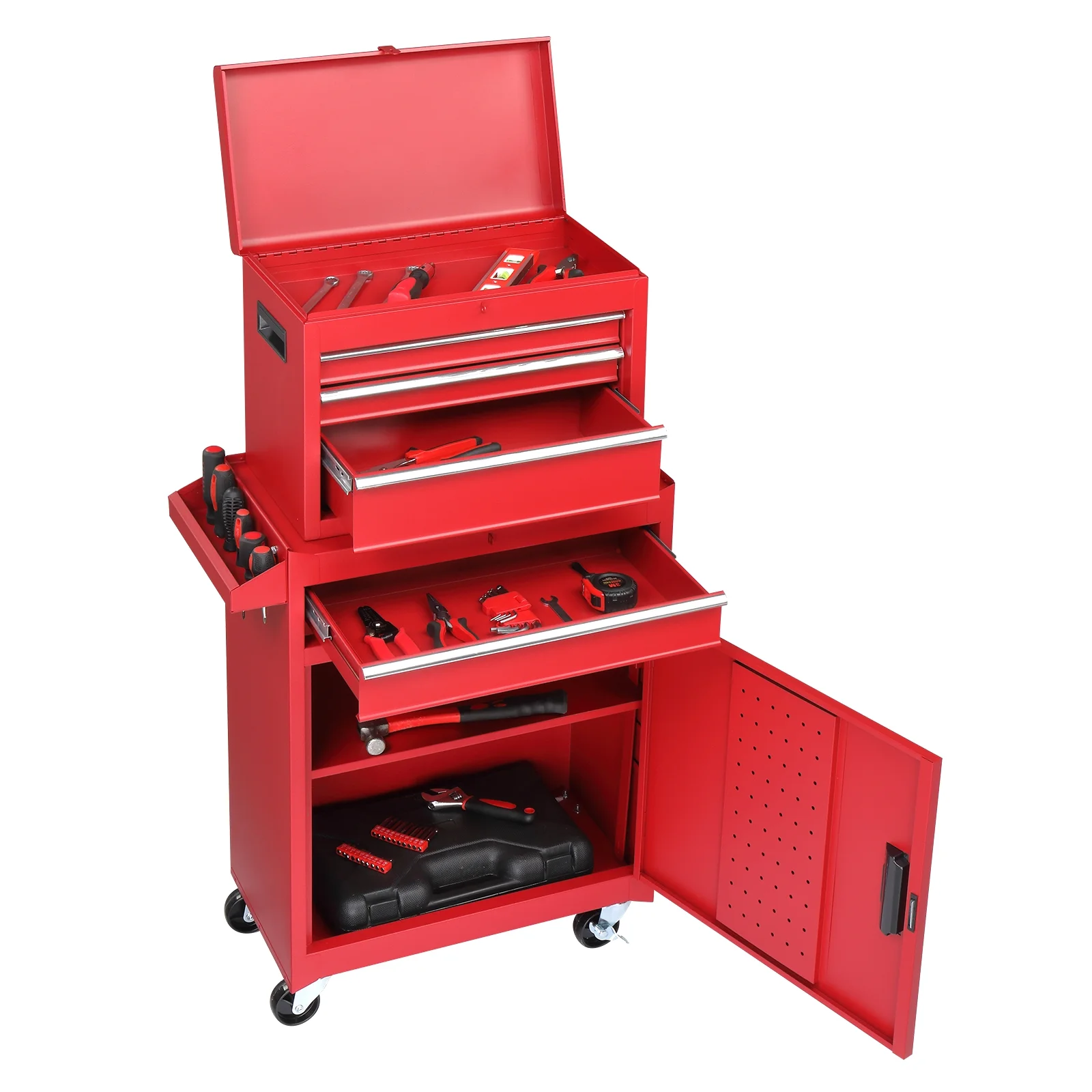 Zimtown Rolling Tool Chest, 4-Drawer Tool Box Organizer, Tool Storage Cabinet - Image 15