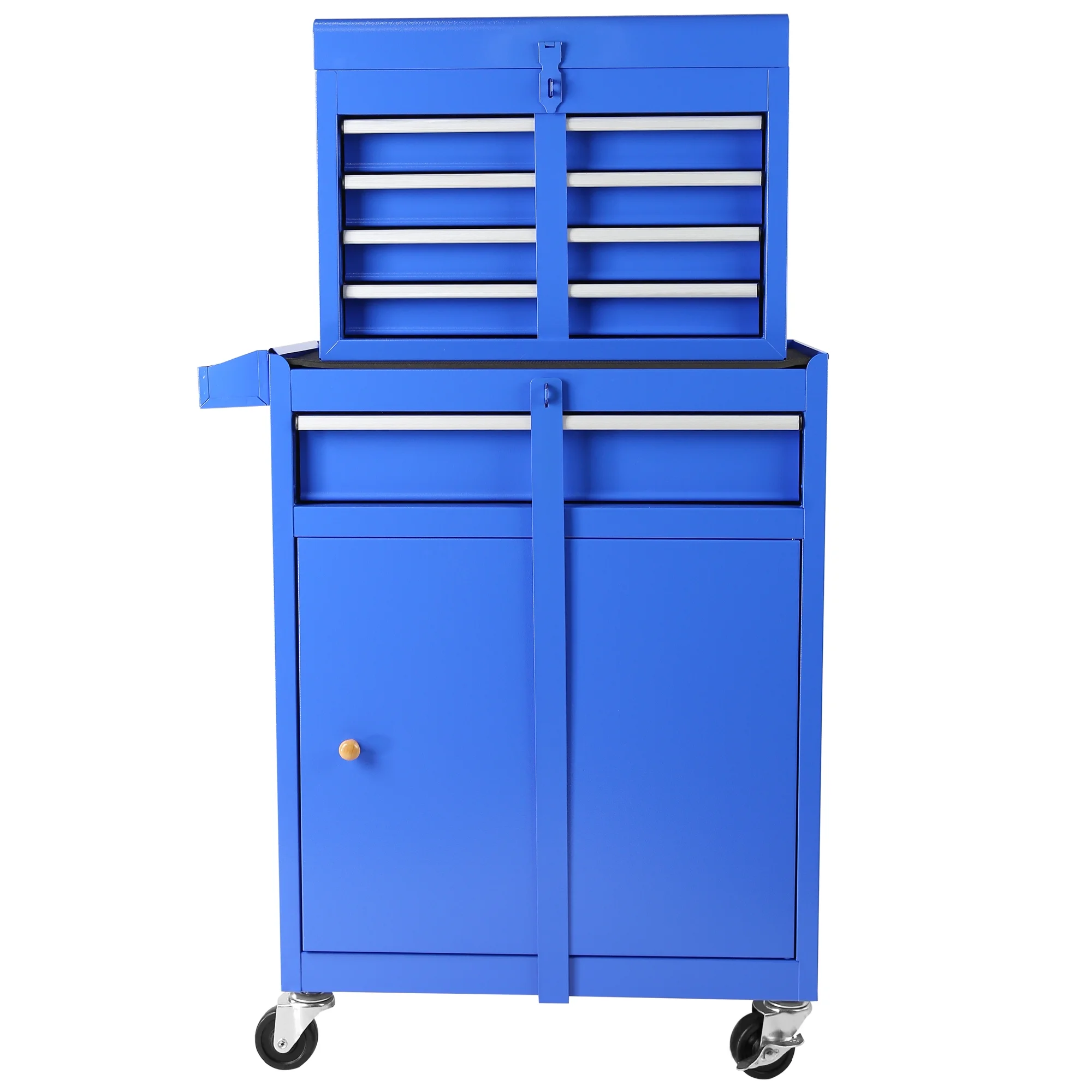 DUOSONG 5-Drawer Rolling Tool Chest, High Capacity Tool Storage Cabinet W/Lockable Wheels, Adjustable Shelf & Anti-Slip Liner, Detachable Tool Box Organizer, Rolling Tool Cabinet Blue Steel Tools & - Image 10