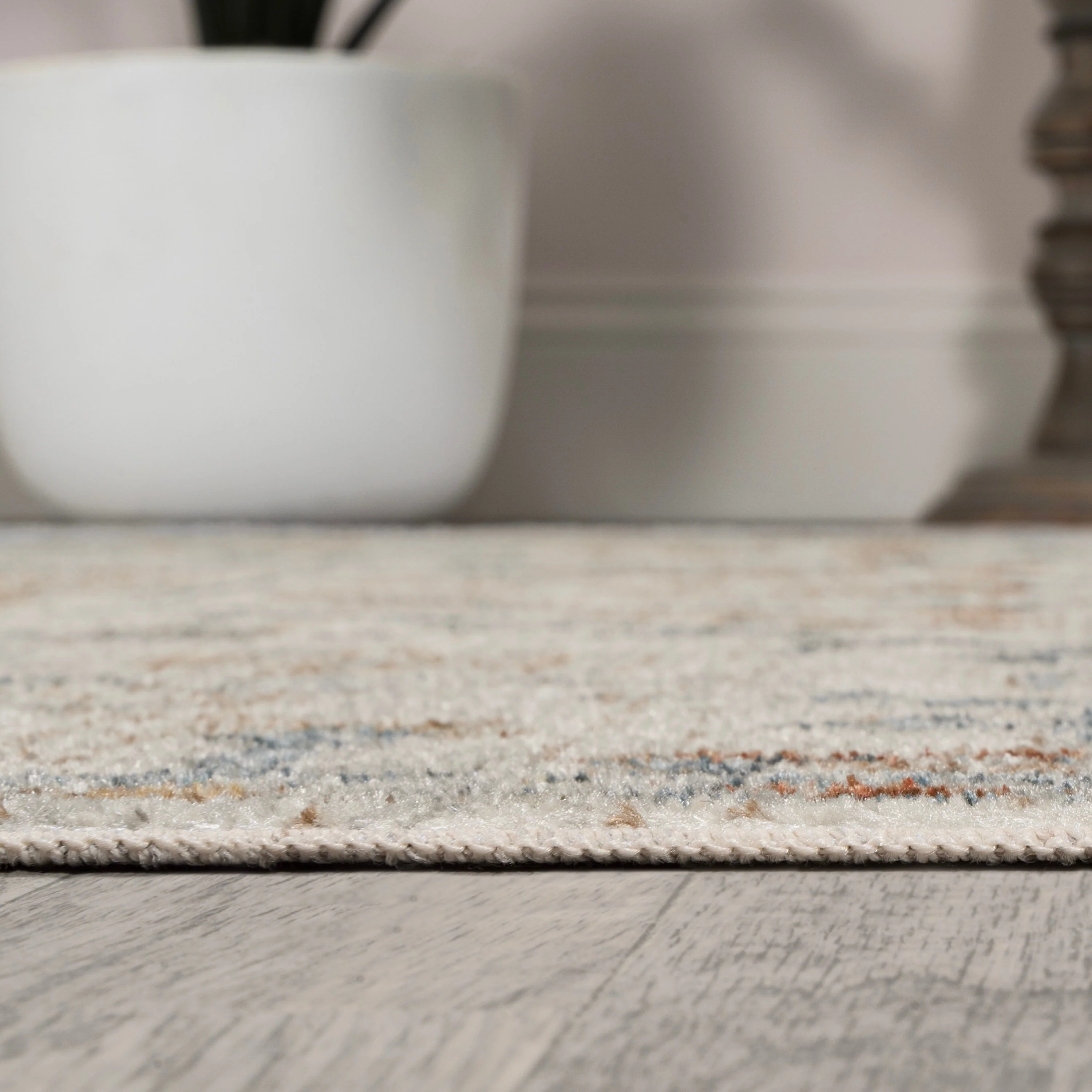 Bohemian Medallion Low-Pile Machine-Washable Area Rug, Cream and Terra - Image 63