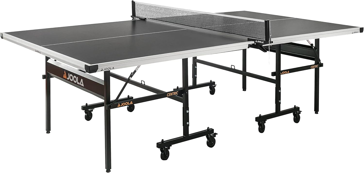 Indoor Ping Pong Table with MDF Surface, Quick-Clamp Net Set, Foldable Design and Single-Player Playback Mode - Image 3