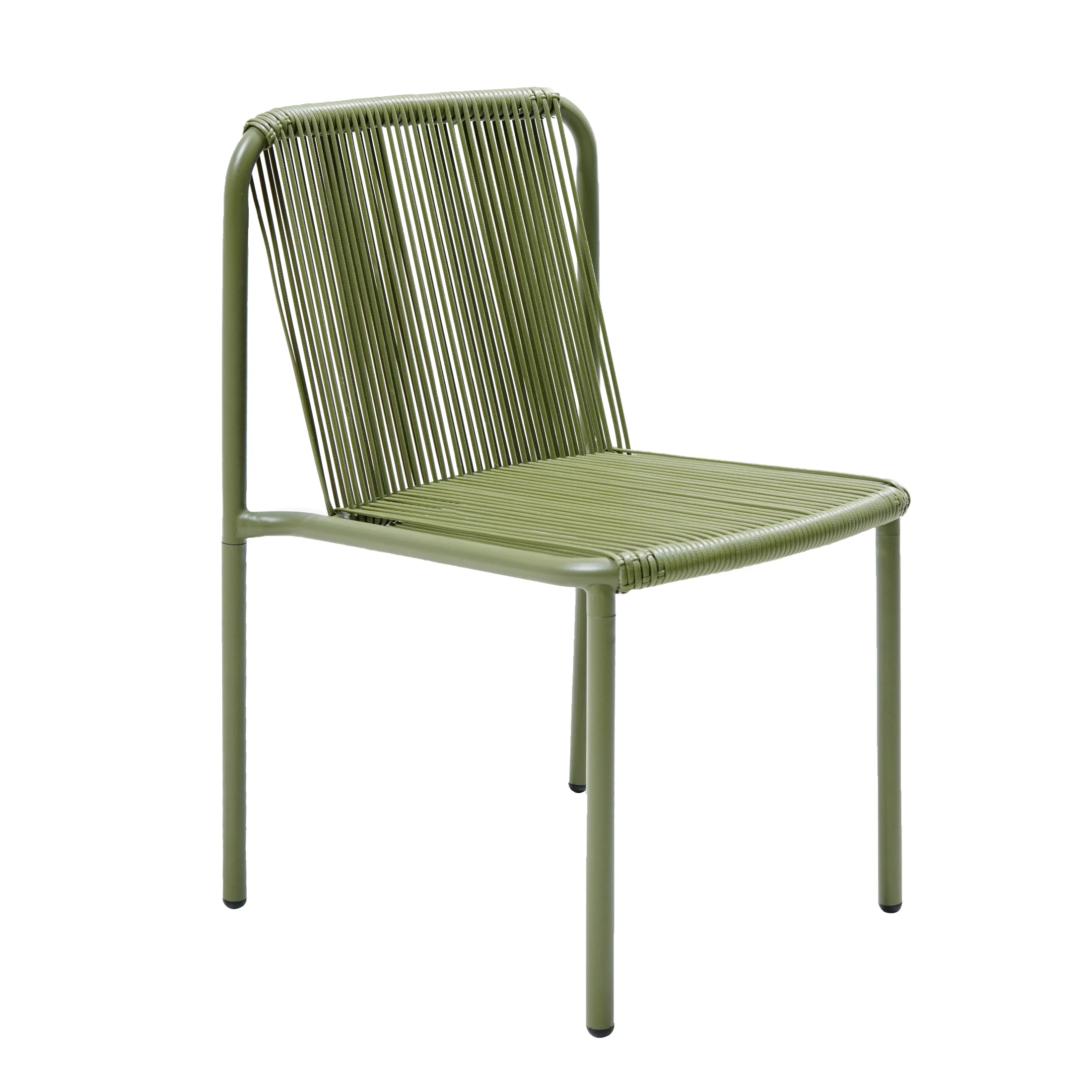 Christopher Knight Home Modern Rattan Patio Dining Chairs, Metal Frame, Green, Set of 2 - Image 8