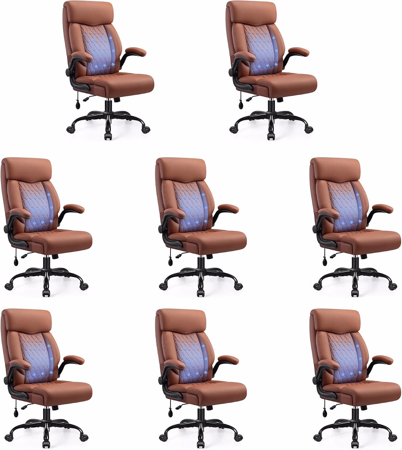 High Back Executive Office Chair with Inflatable Lumbar Support - Image 4