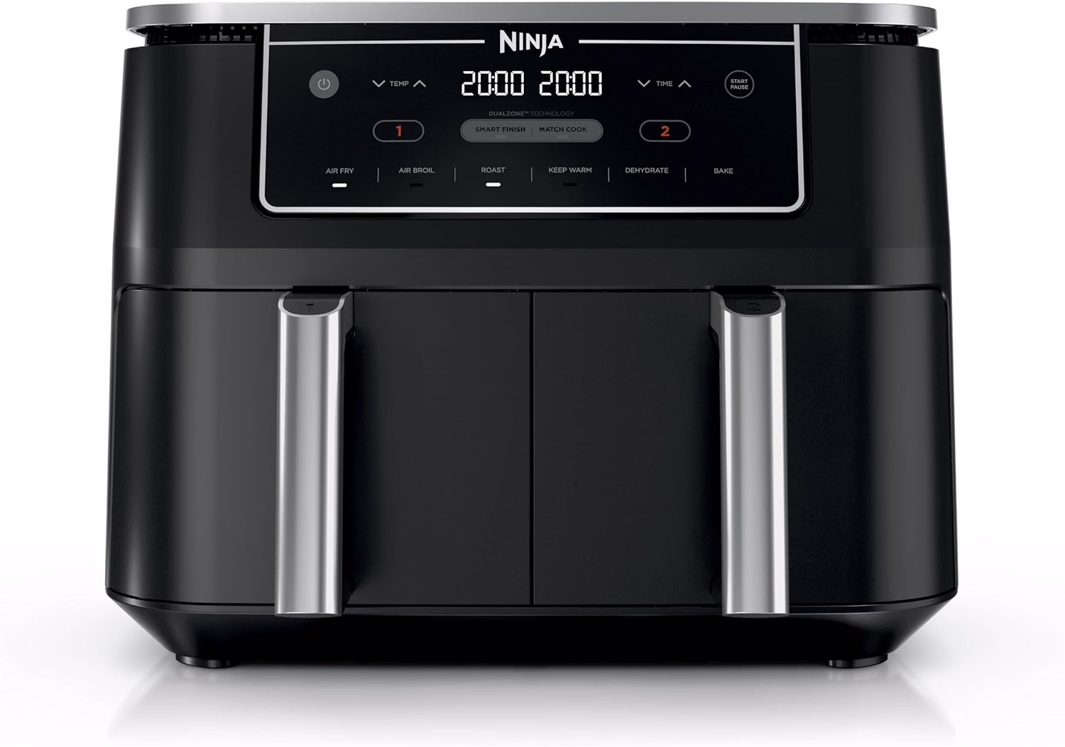 DZ201 Foodi 8 Quart 6-in-1 DualZone 2-Basket Air Fryer, Match Cook and Smart Finish to Roast, Broil, Dehydrate for Quick Easy Meals, Grey - Image 4