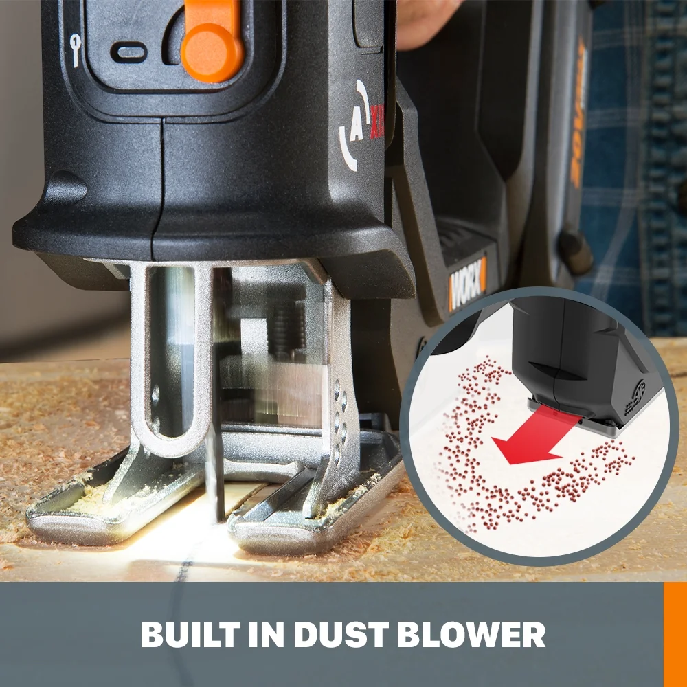Worx WX550L 20V Power Share Axis Cordless Reciprocating & Jig Saw (Battery & Charger Included) - Image 5