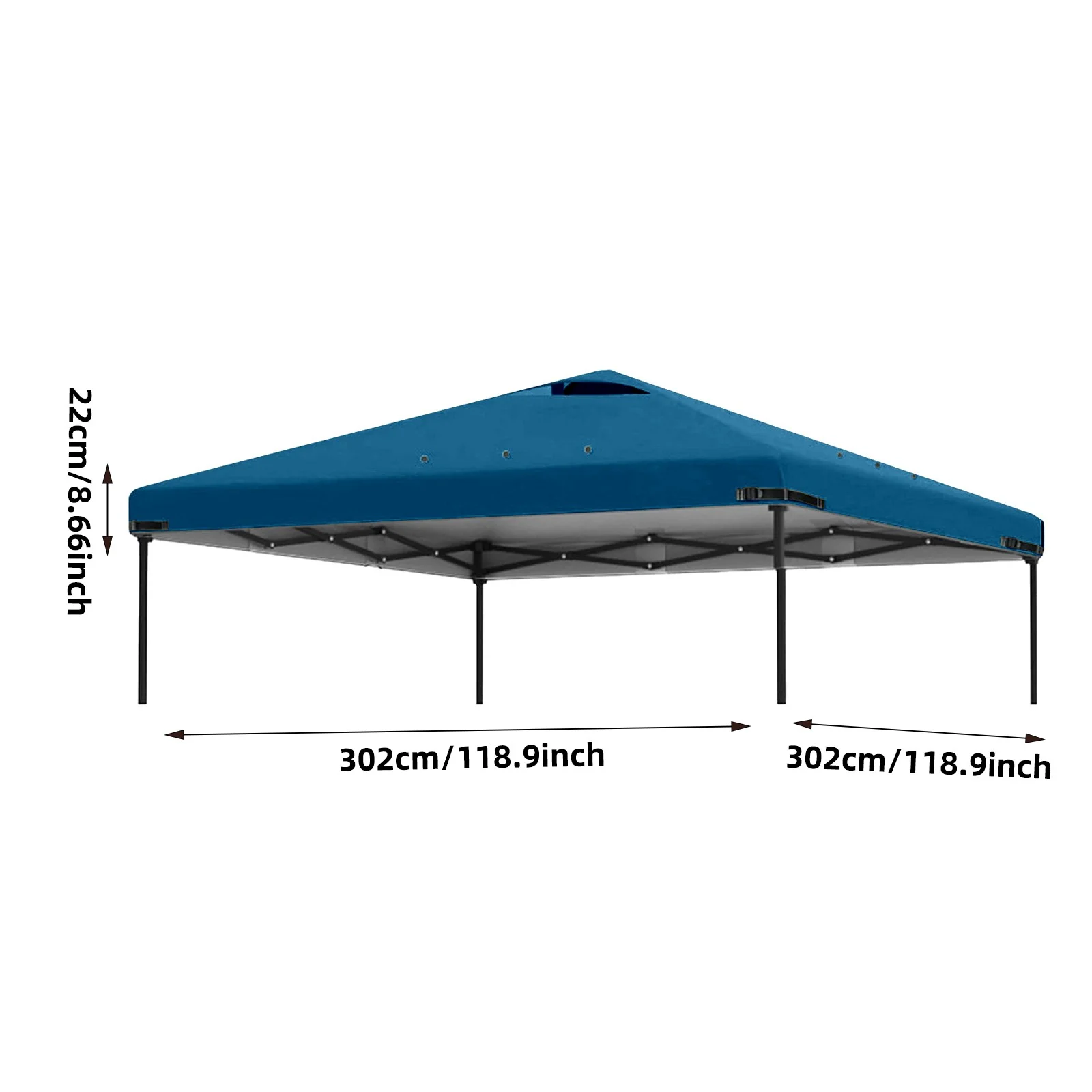 Home Decor 2Pcs 10X10Ft Replacement Cover Tier Gazebo Roof Sunshade Outdoor Cover Sunshade Patio Pavilion Protective Cover - Image 2
