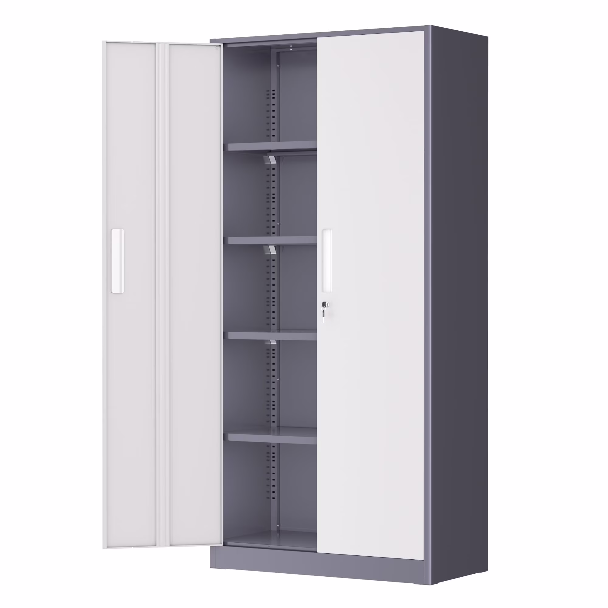 SOLAURA Metal Storage Cabinet with Wheels, 73" Garage Rolling Cabinet with Locking Door and 4 Shelves, Tool Cabinet on Caster for Home, Office, Black - Image 22