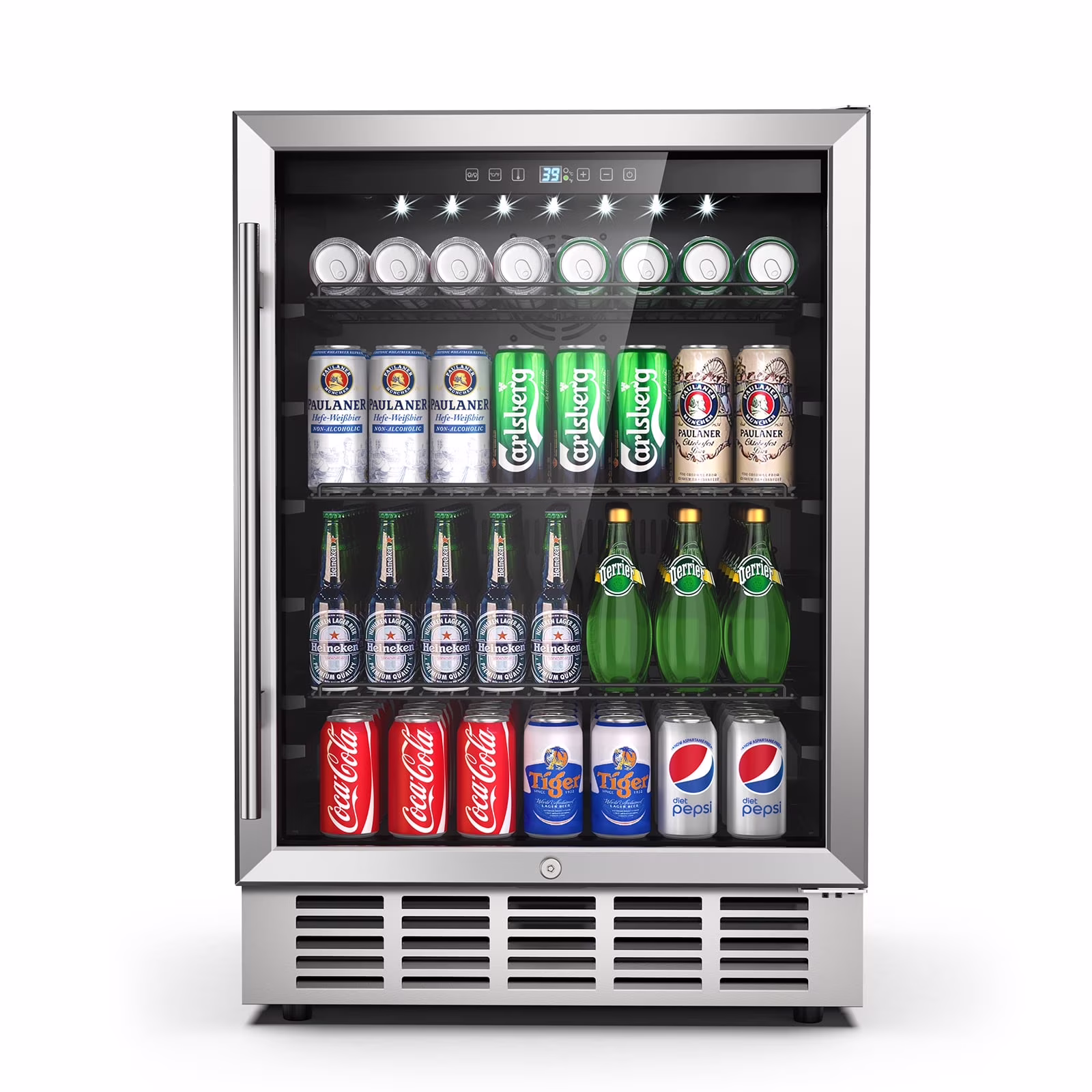 QAUSOU 24 Inch Under Counter Double Drawer Fridge, Weather Proof Stainless Steel Outdoor Beverage Refrigerator for Patio - Image 5