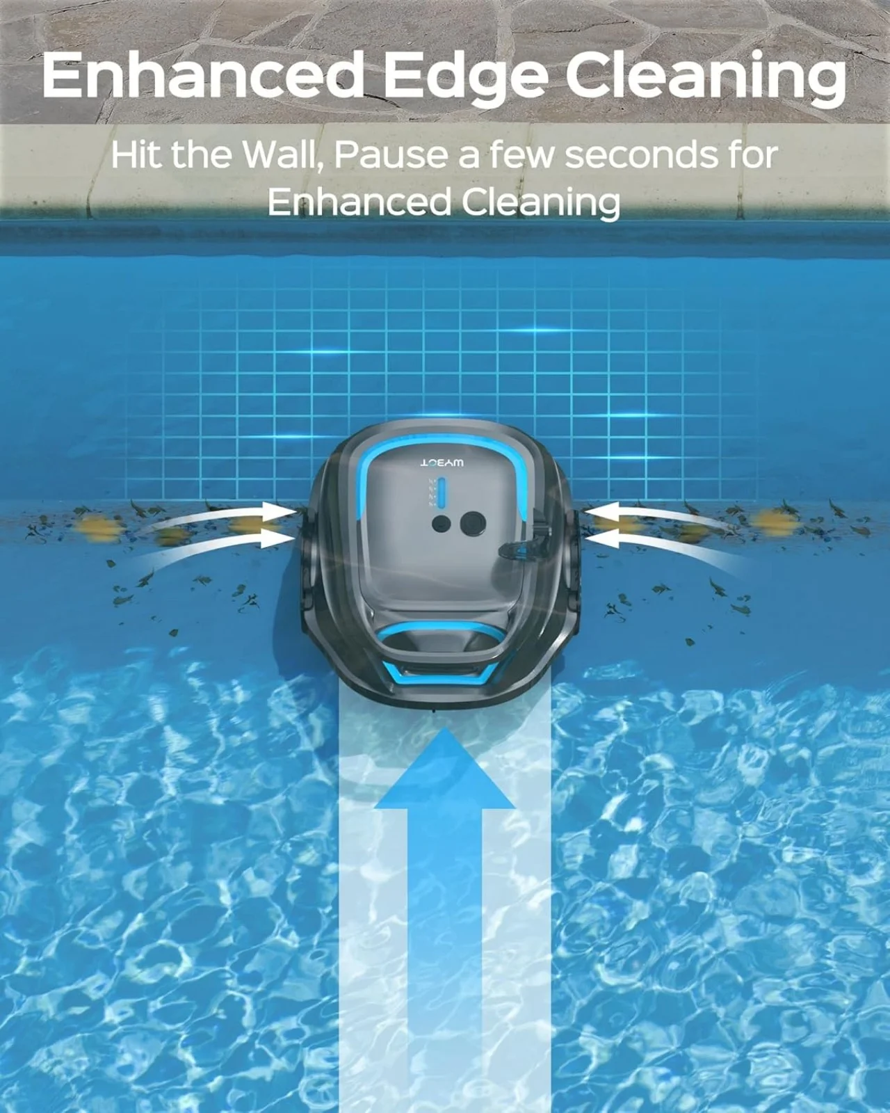 2025 New Upgraded WYBOT A1 Cordless Robotic Pool Vacuum Cleaner - Floor-Only Cleaning for Above Ground Flat-Bottom Pools (Up to 1,076 sq. ft), 120-Min Runtime, Black Green - Image 22