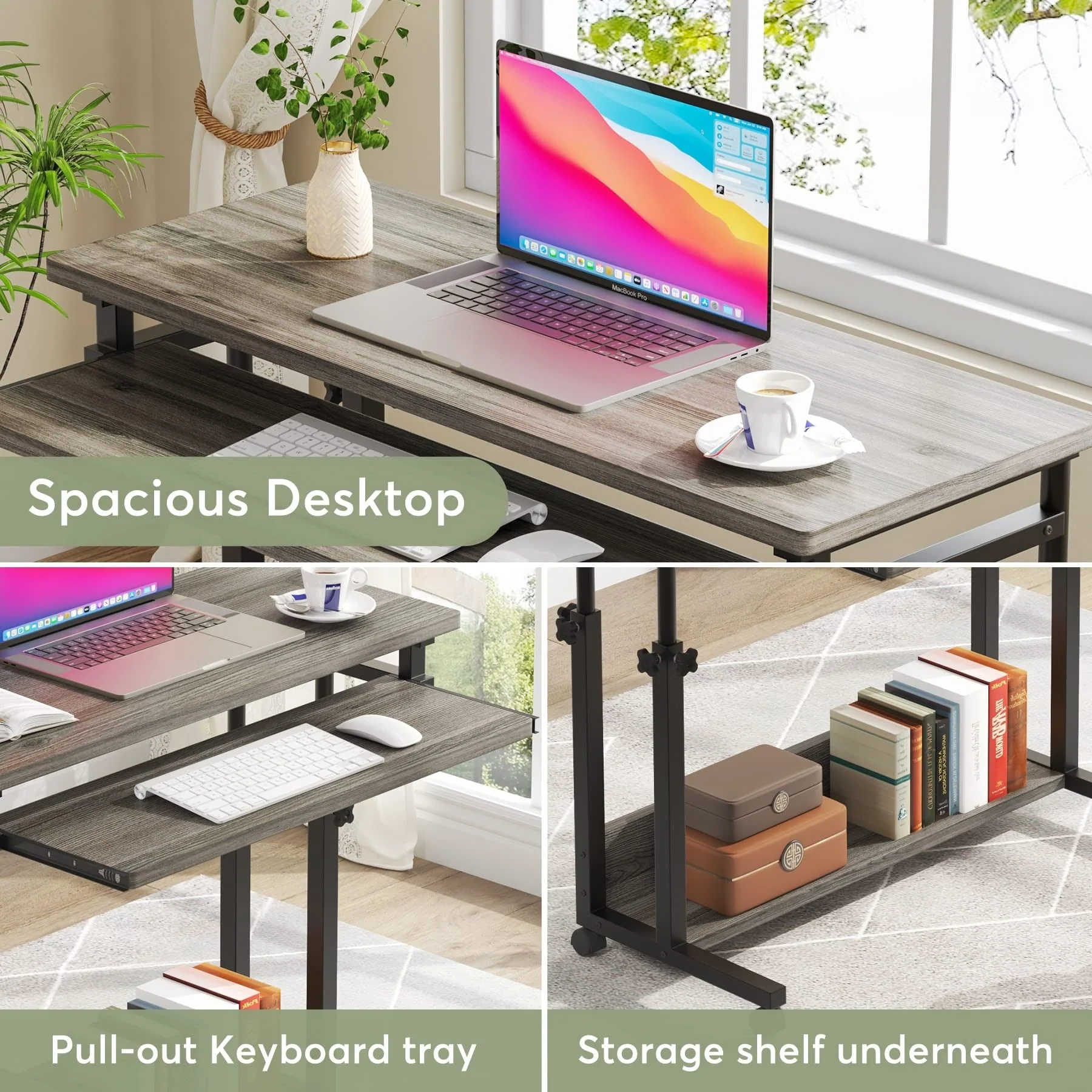 Height Adjustable Laptop Desk, Portable Sofa and Bed Table for Work and Study - Image 20