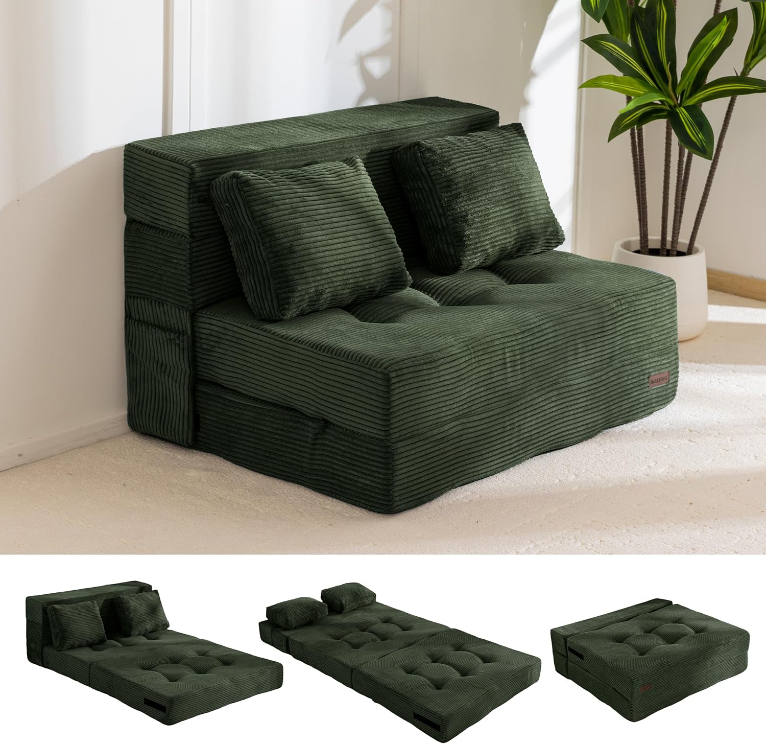 Convertible Sofa Bed, Fold Out Sofa Couch with Pillow for Adults - Image 6
