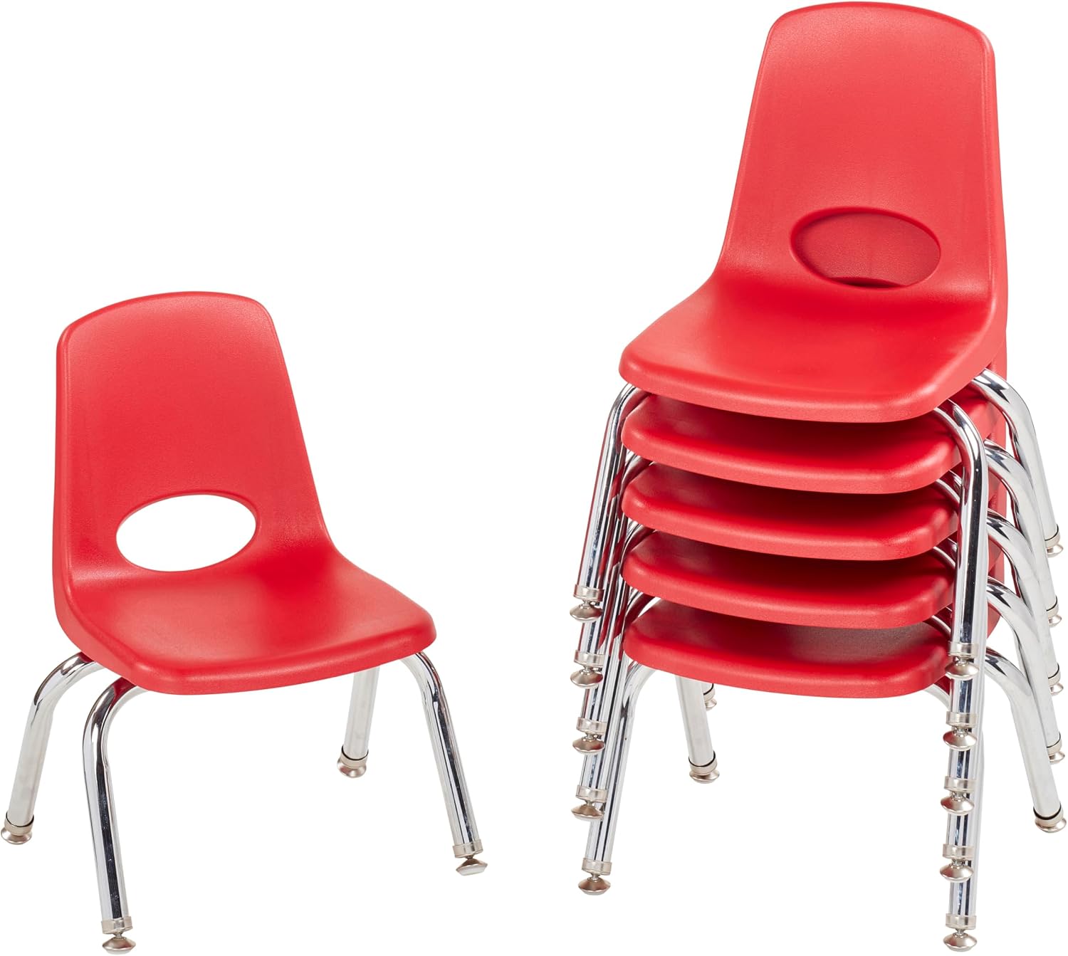10" School Stack Chair with Swivel Glides, Purple, 6-Pack - Image 58