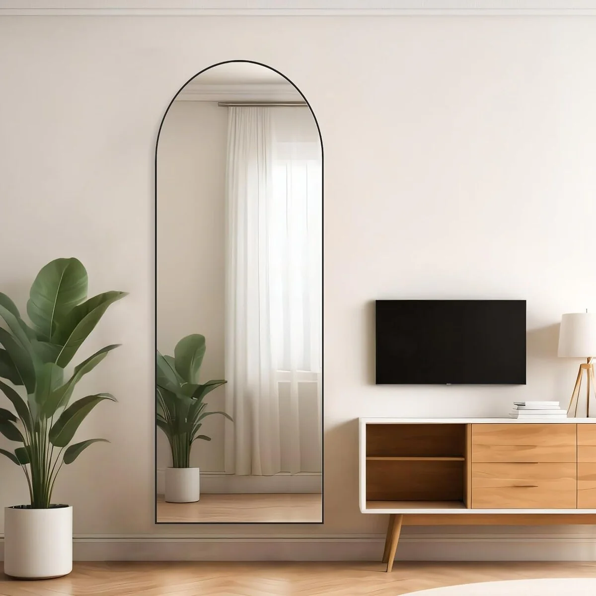 Full Length Mirror with Stand, Aluminum Alloy Frame Full Body Floor Mirror for Bedroom and Cloakroom - Image 27