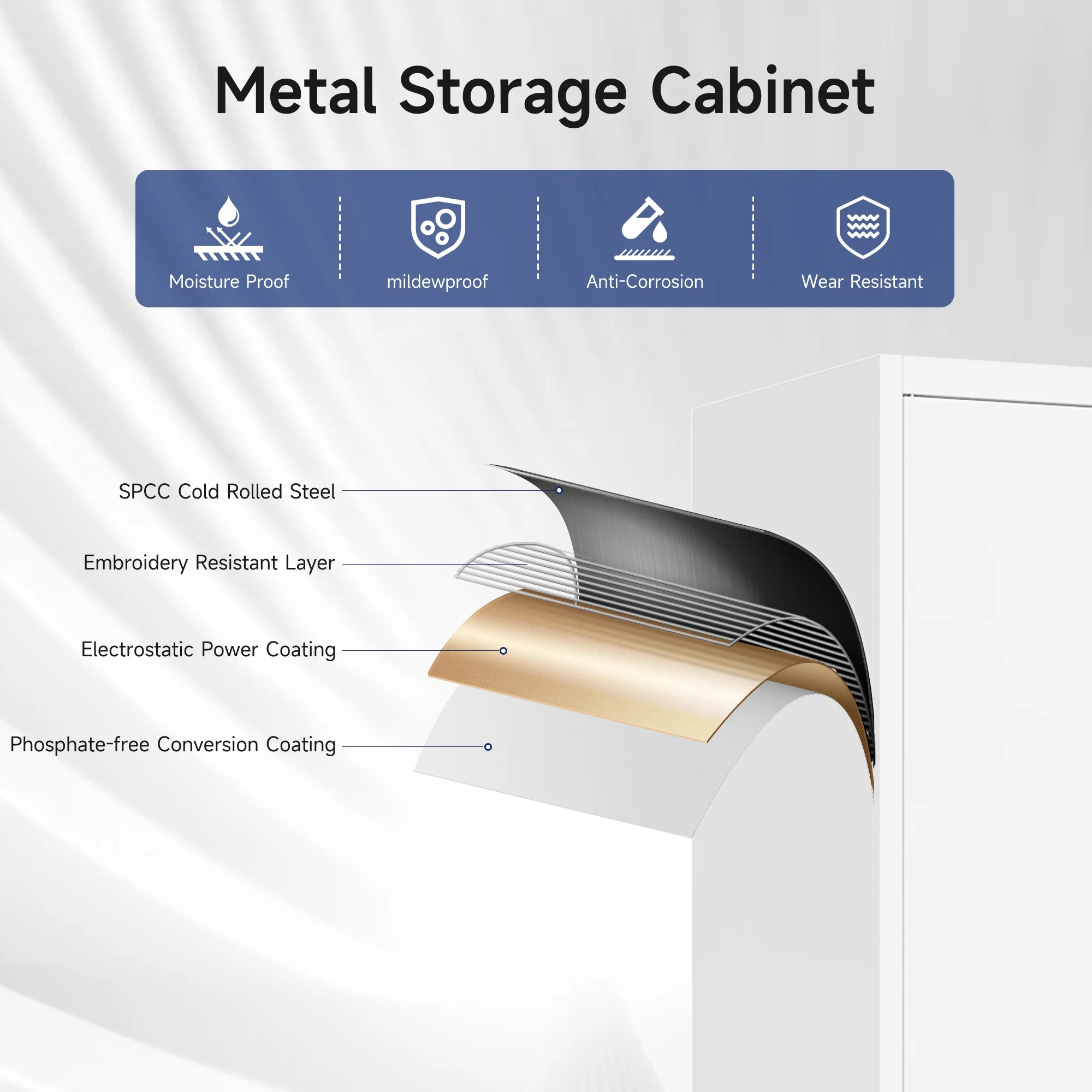 AUHUP Metal Storage Cabinet with Wheels, 73" Rolling Garage Storage Cabinets with 4 Adjustable Shelves & Locking Doors,Black Tool Cabinet for Garage,Home,Warehouse,Workshop - Image 34