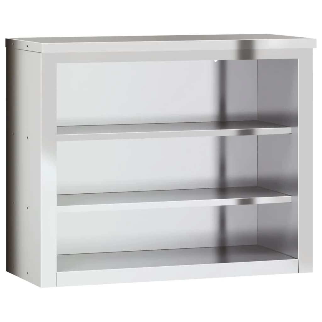 vidaXL Kitchen Wall Cabinet with Shelf Storage Restaurant Stainless Steel - Image 16